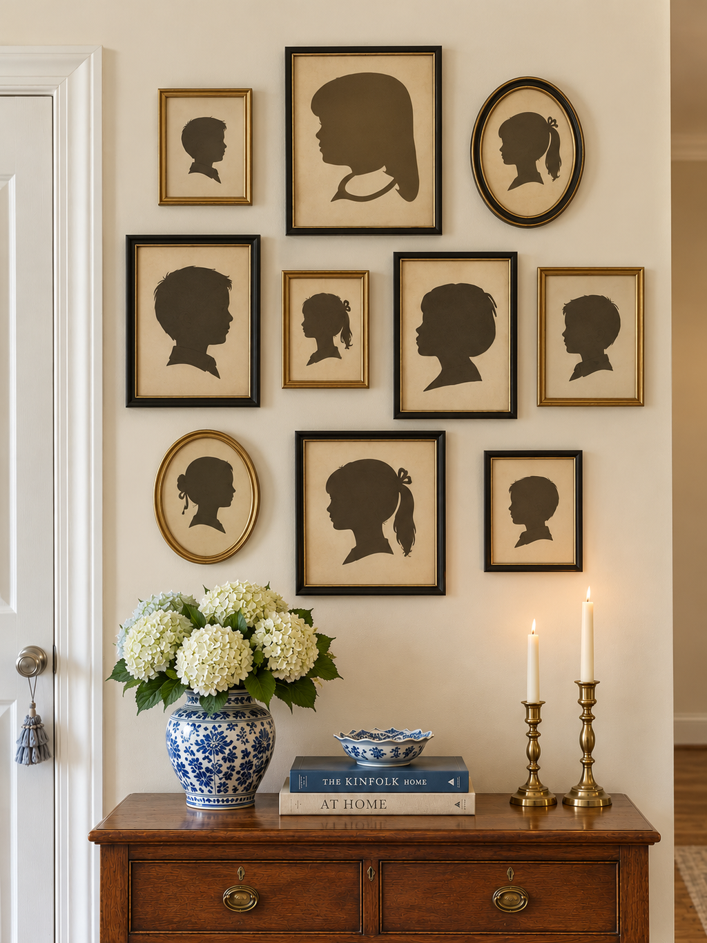 Boy & girl silhouettes