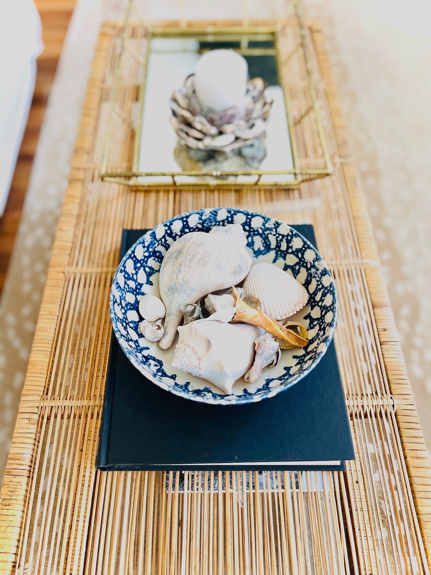 Blue & white 9” sponge bowl