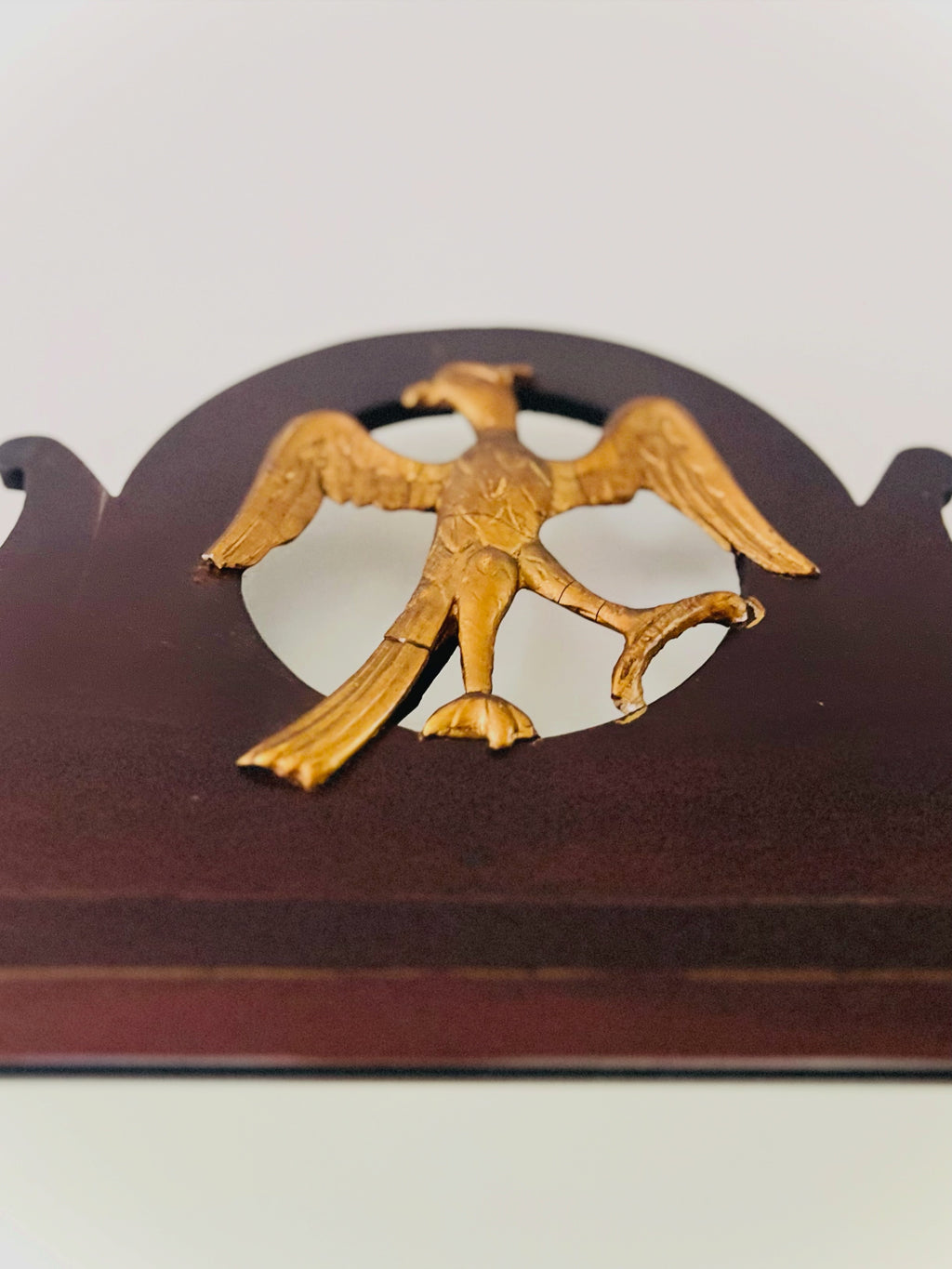Mahogany Chippendale eagle mirror