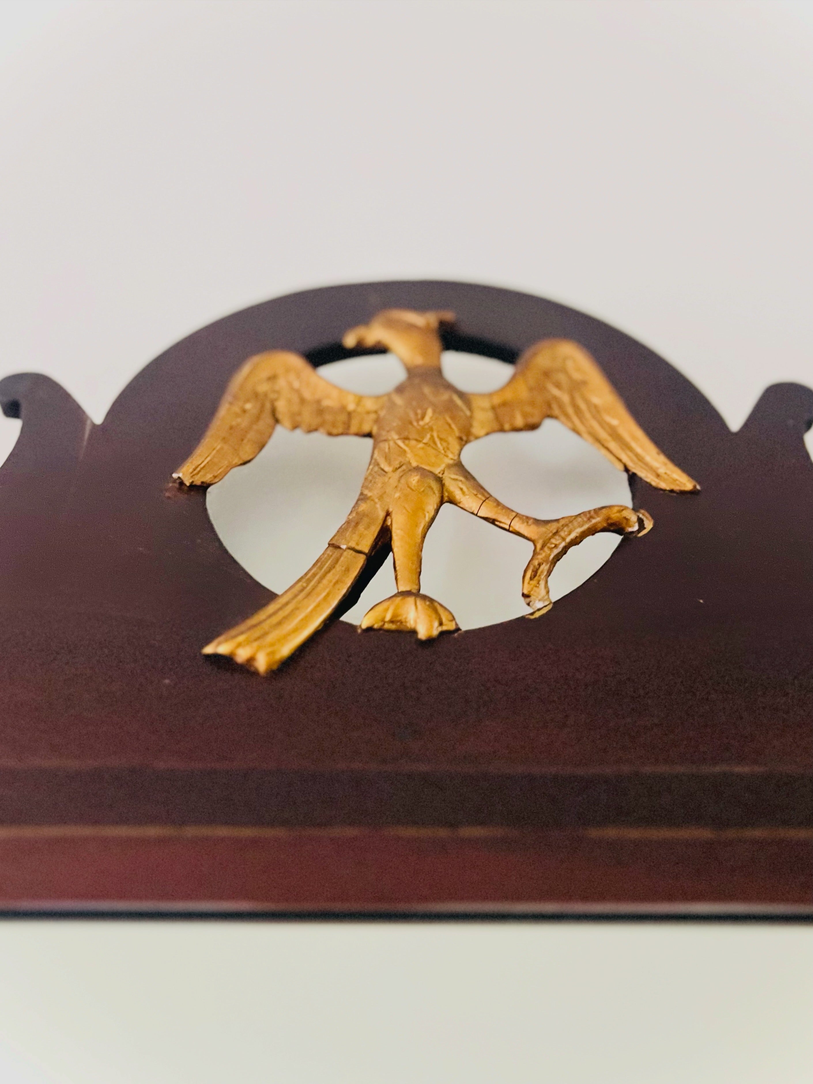 Mahogany Chippendale eagle mirror
