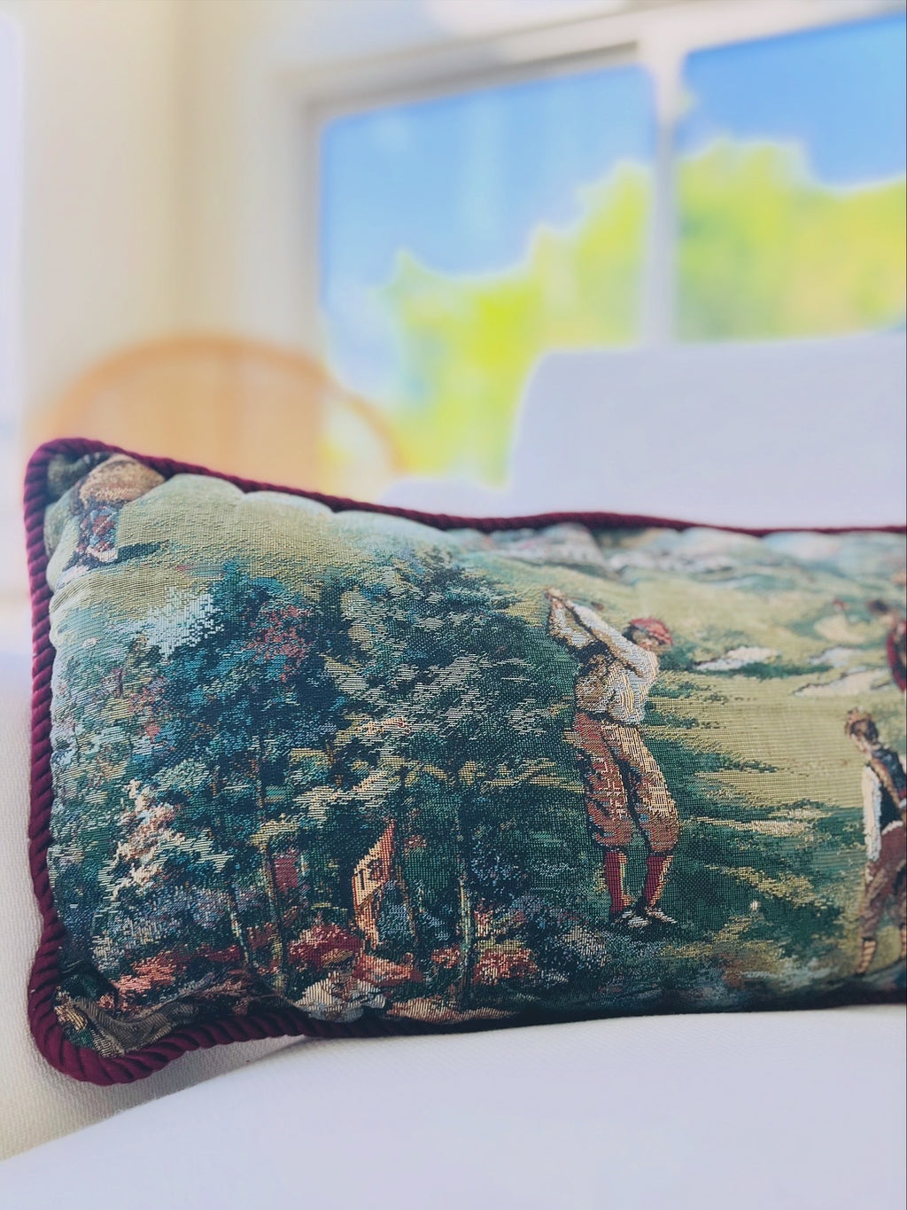 Golfers tapestry throw pillow