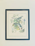Arthur Singers framed mockingbirds & state flowers