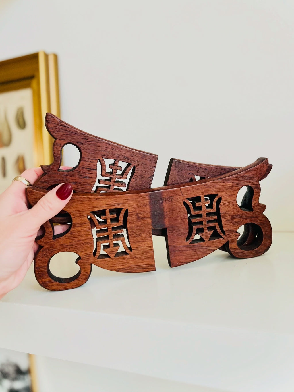 Chinoiserie wooden riser
