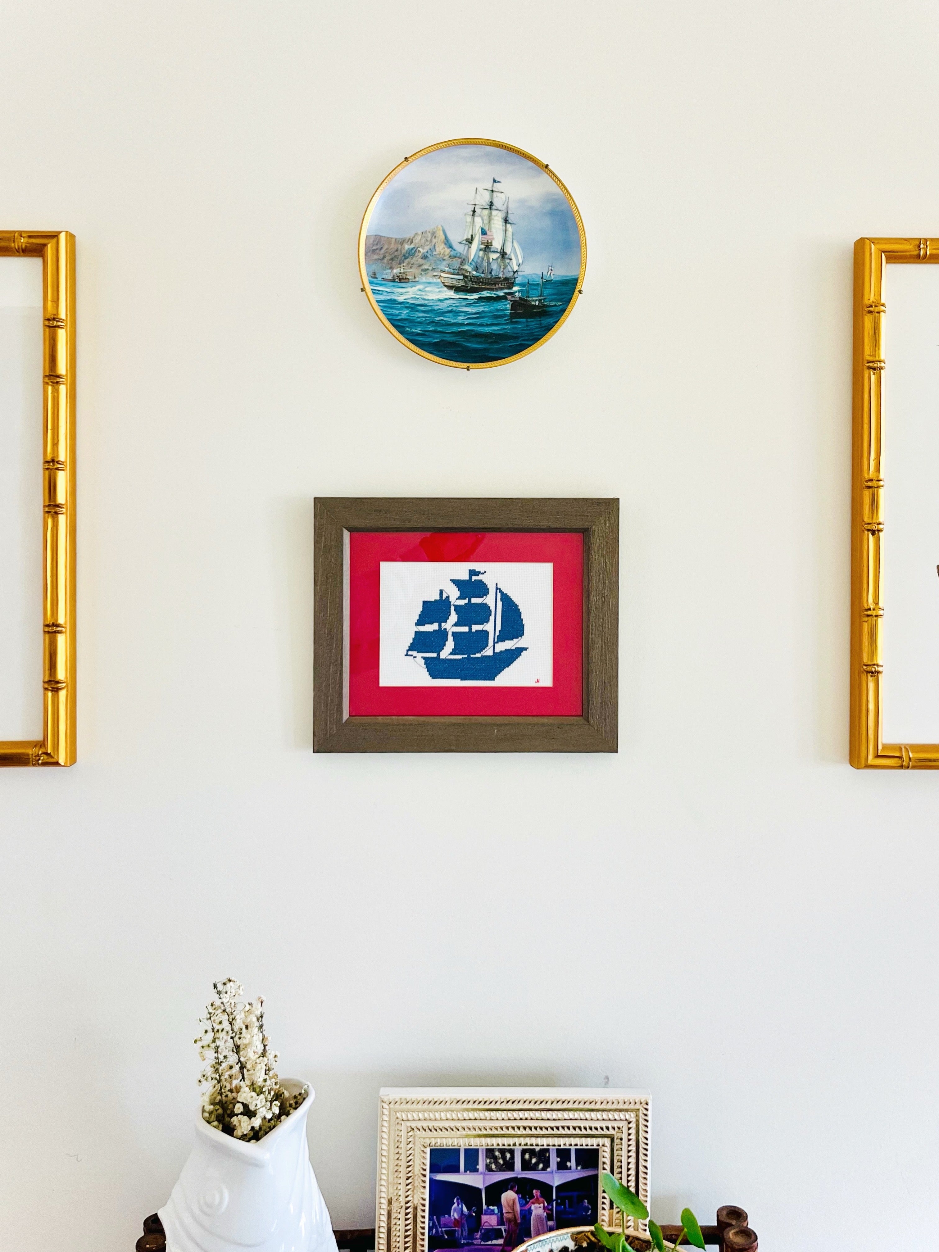 Old Ironsides ship plate
