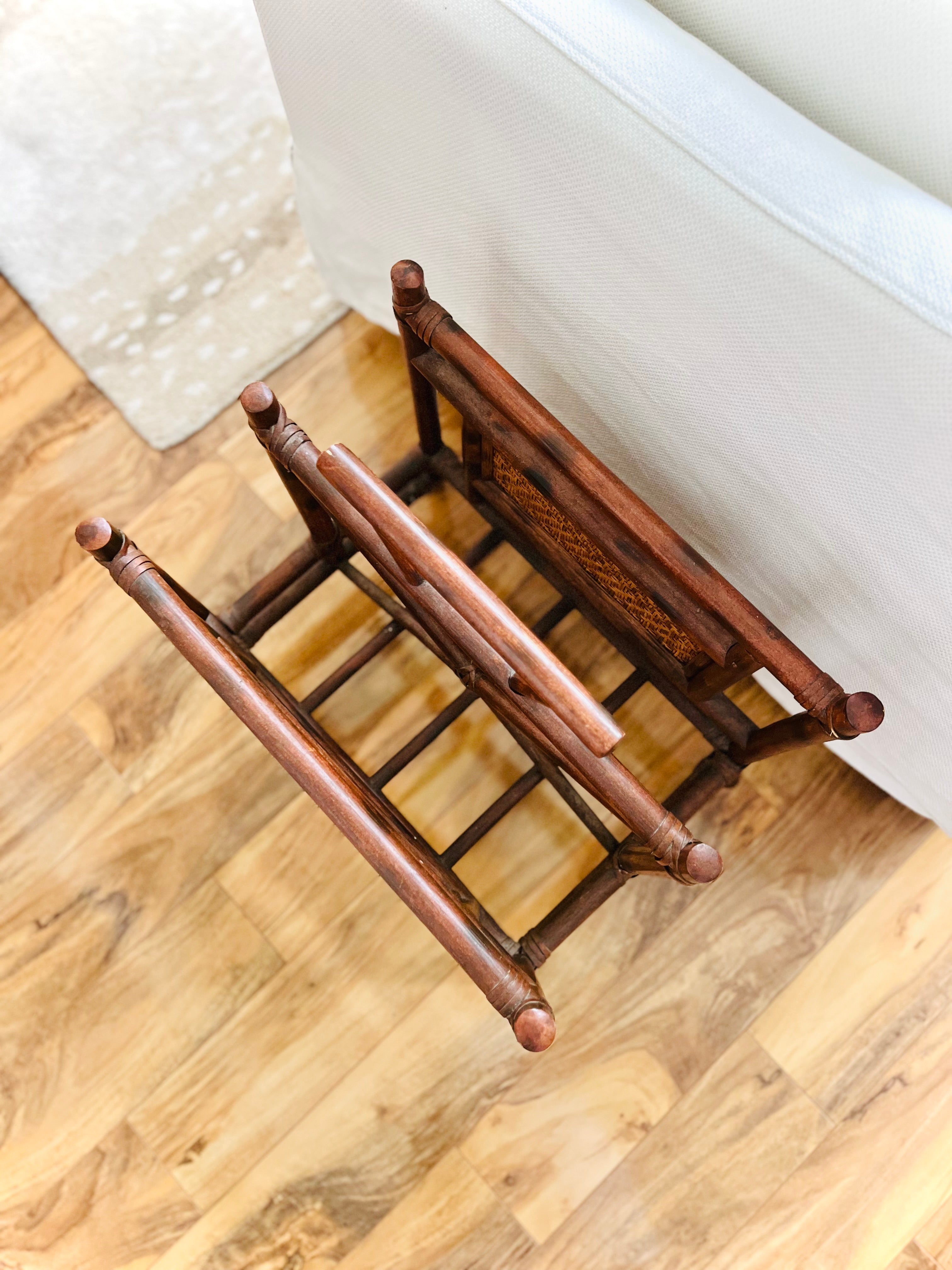 Bamboo magazine holder
