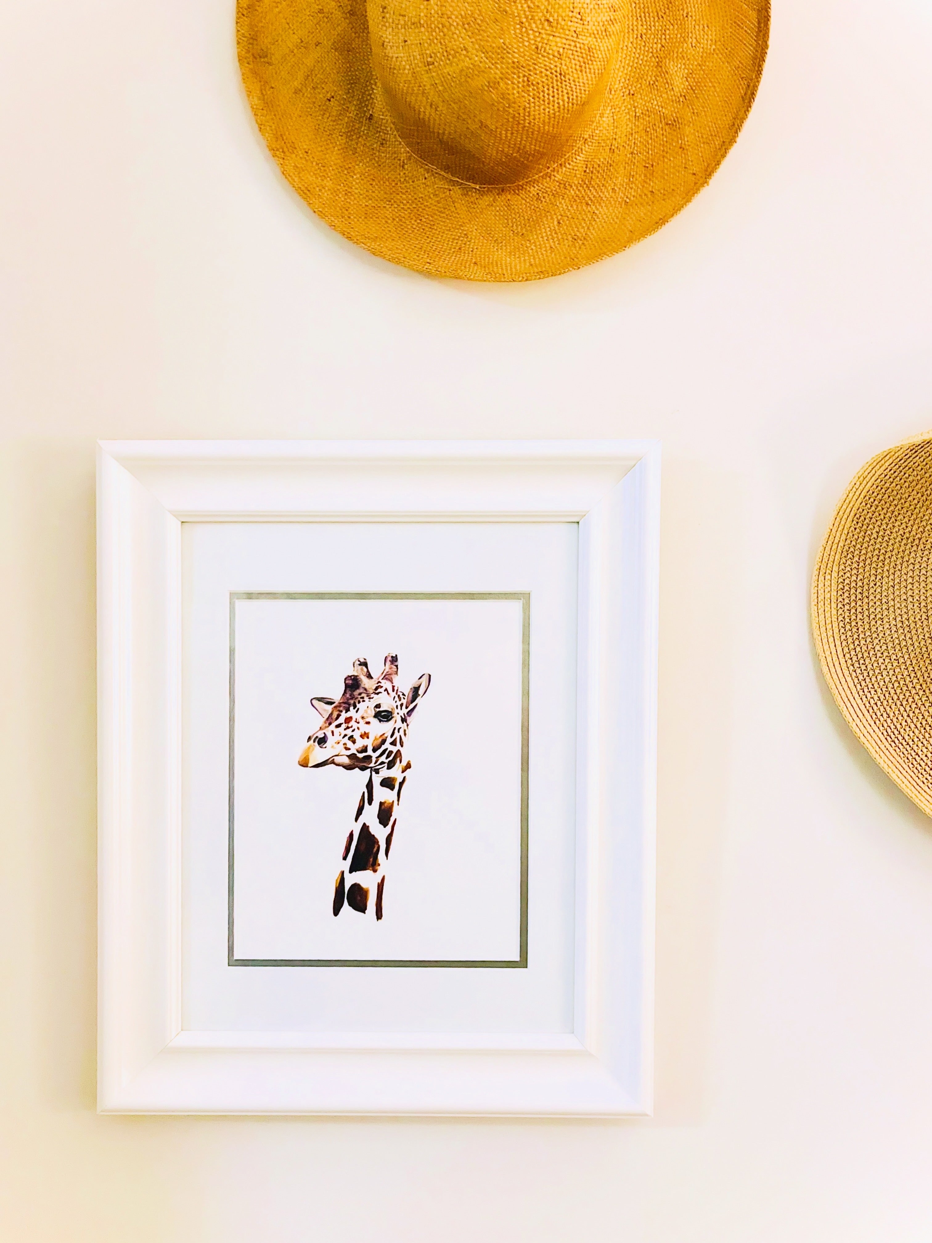 Giraffe watercolor print