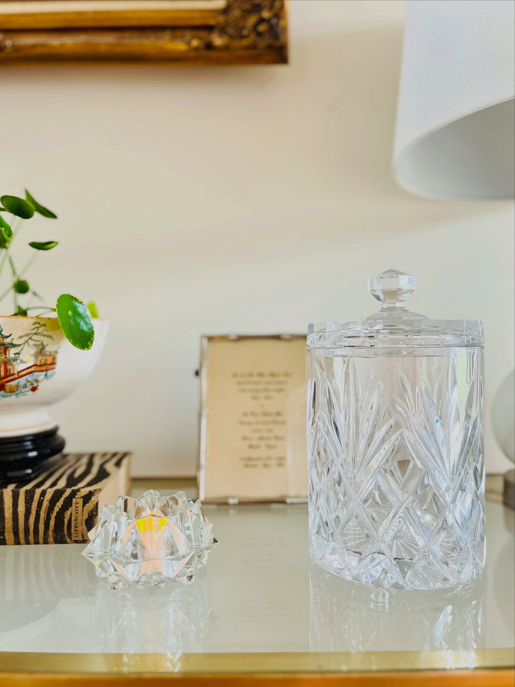 Crystal biscuit jar/ice bucket