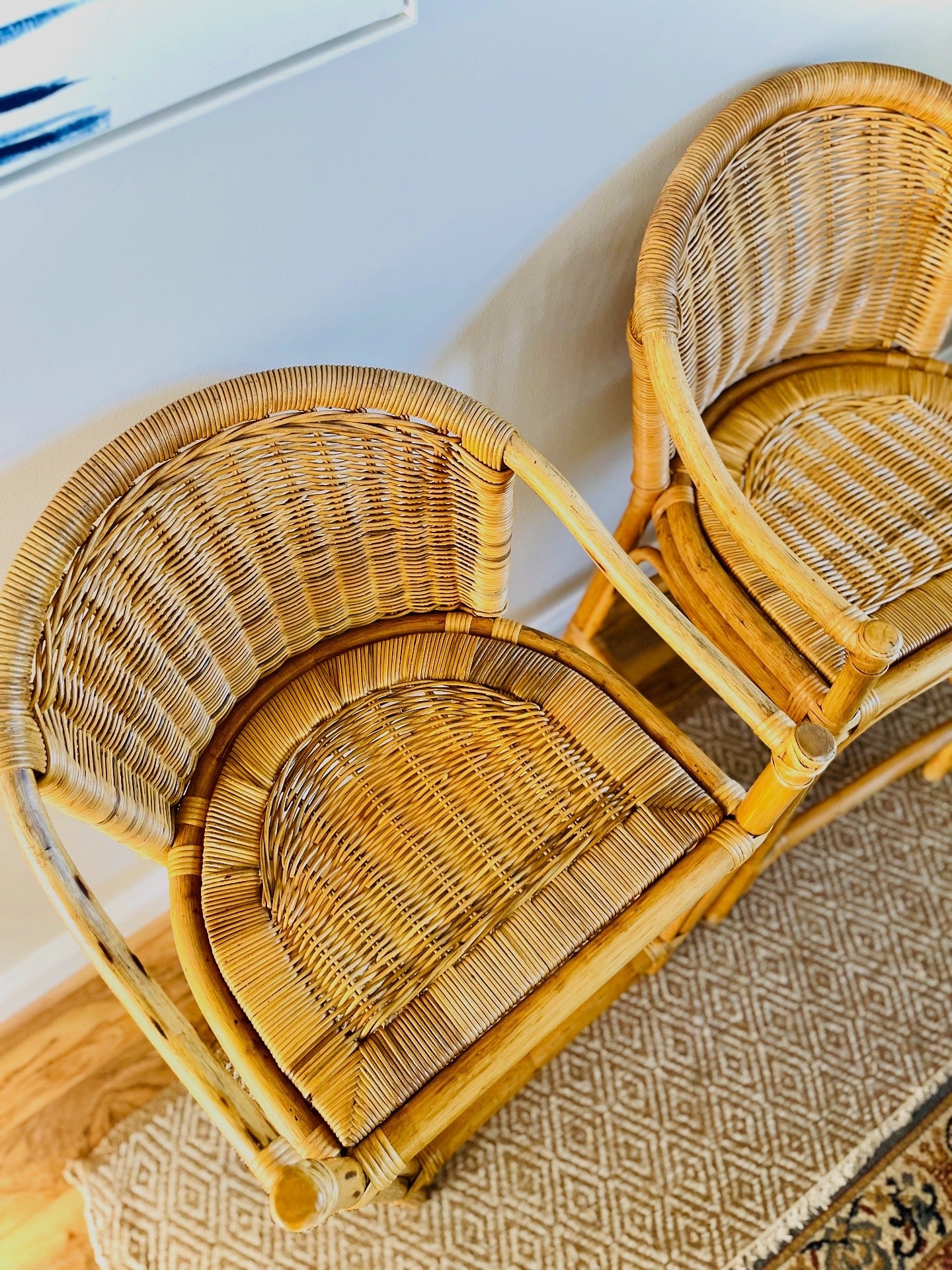 Rattan barstools