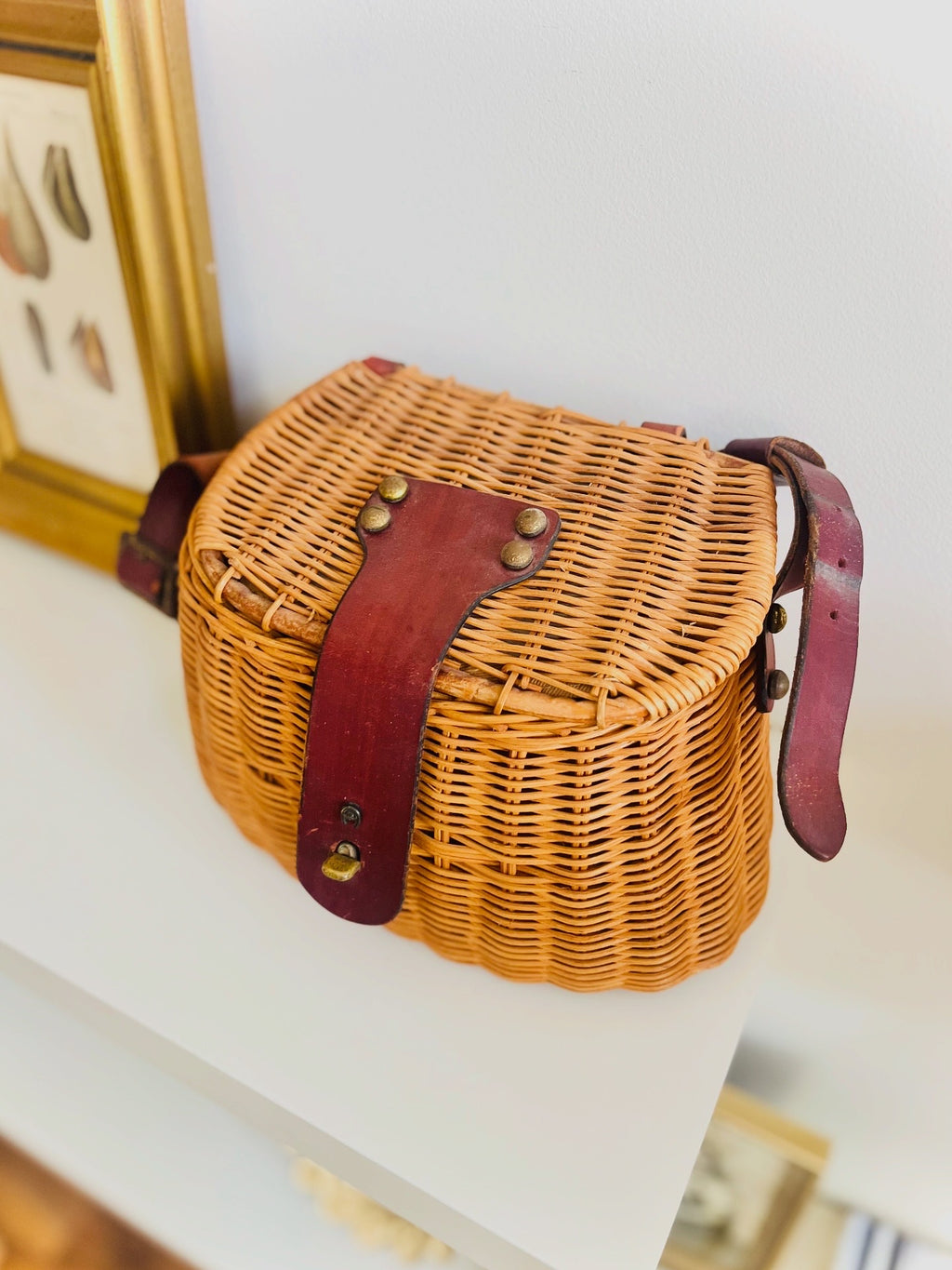 Etienne Aigner wicker fish creel