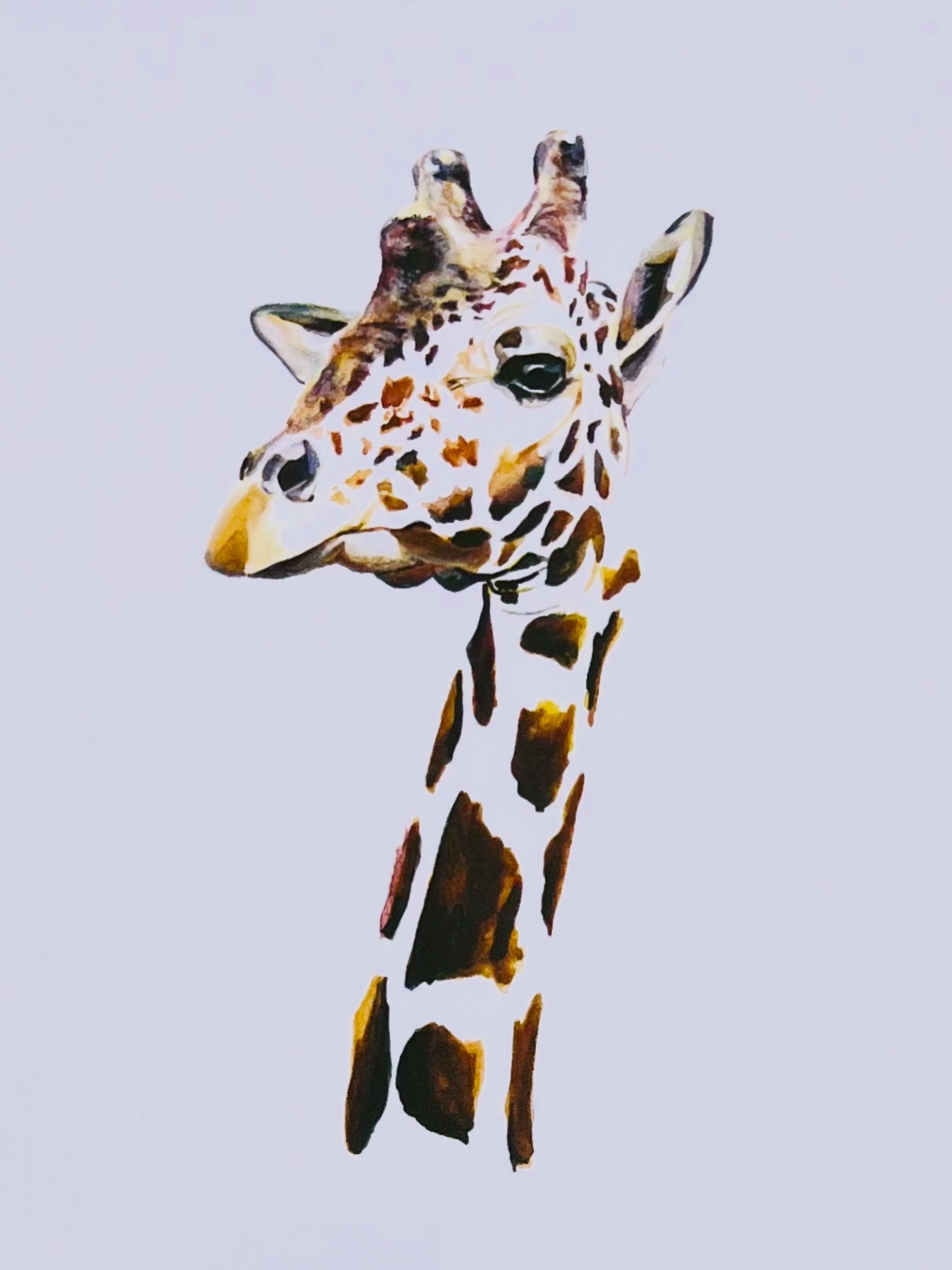 Giraffe watercolor print