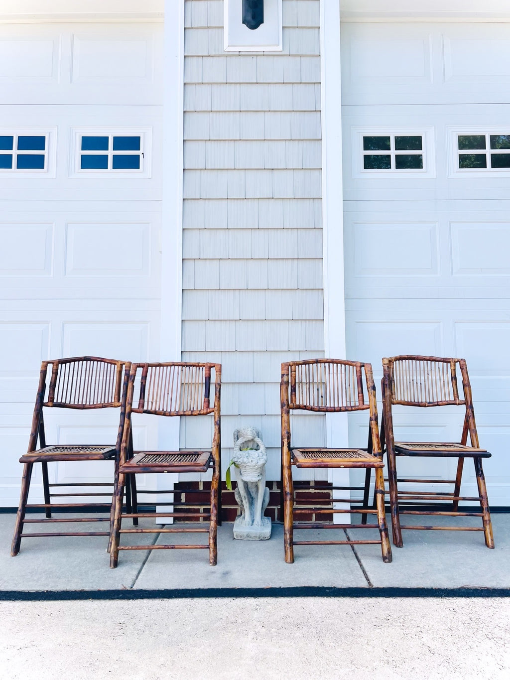 Bamboo folding chairs (2)