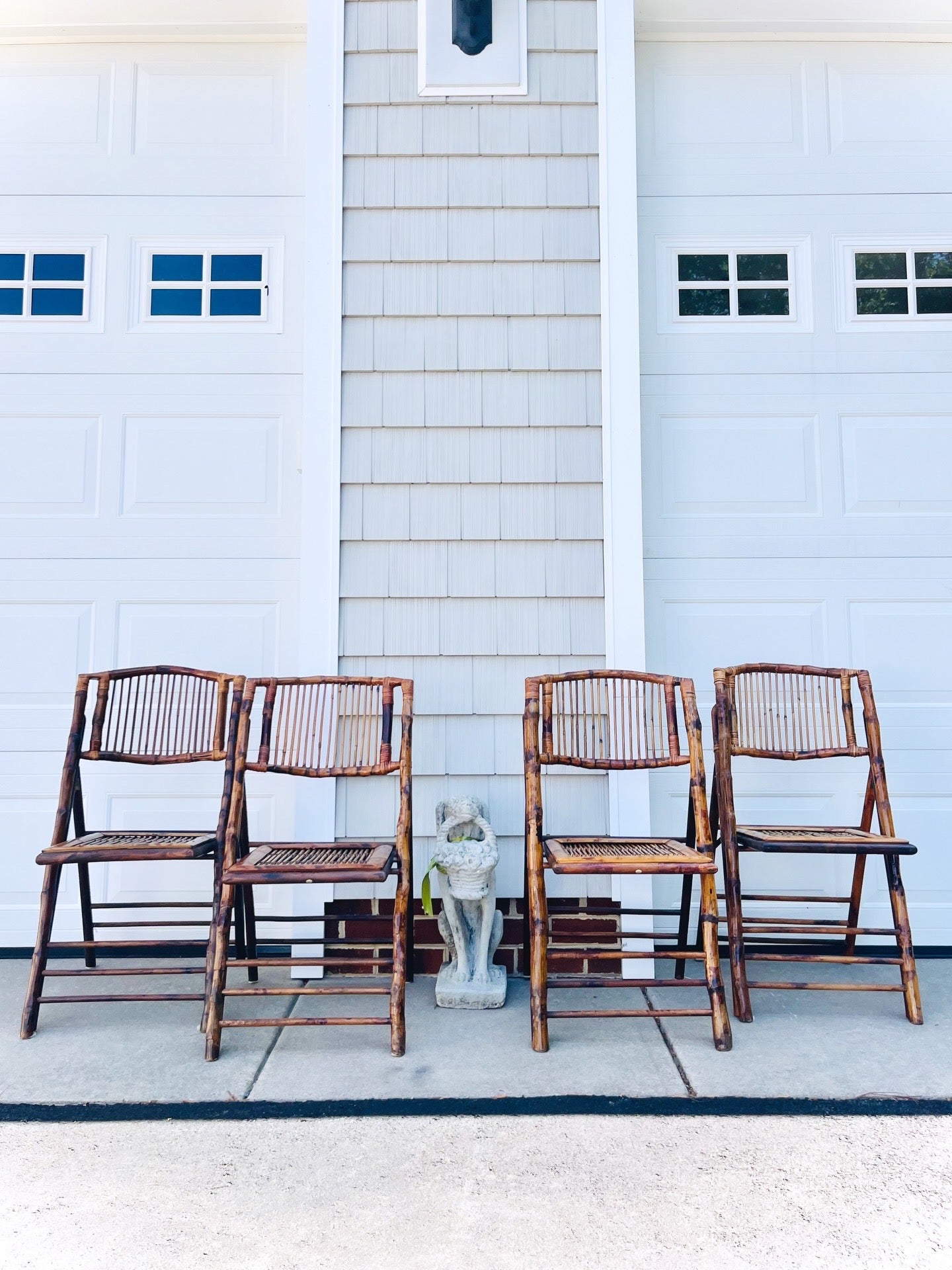 Bamboo folding chairs (2)