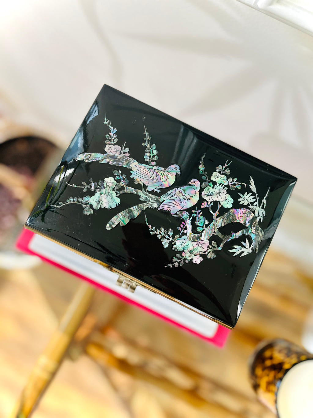Chinoiserie musical jewelry box