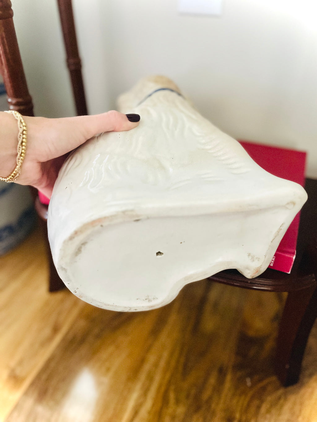 12” single white Staffordshire spaniel