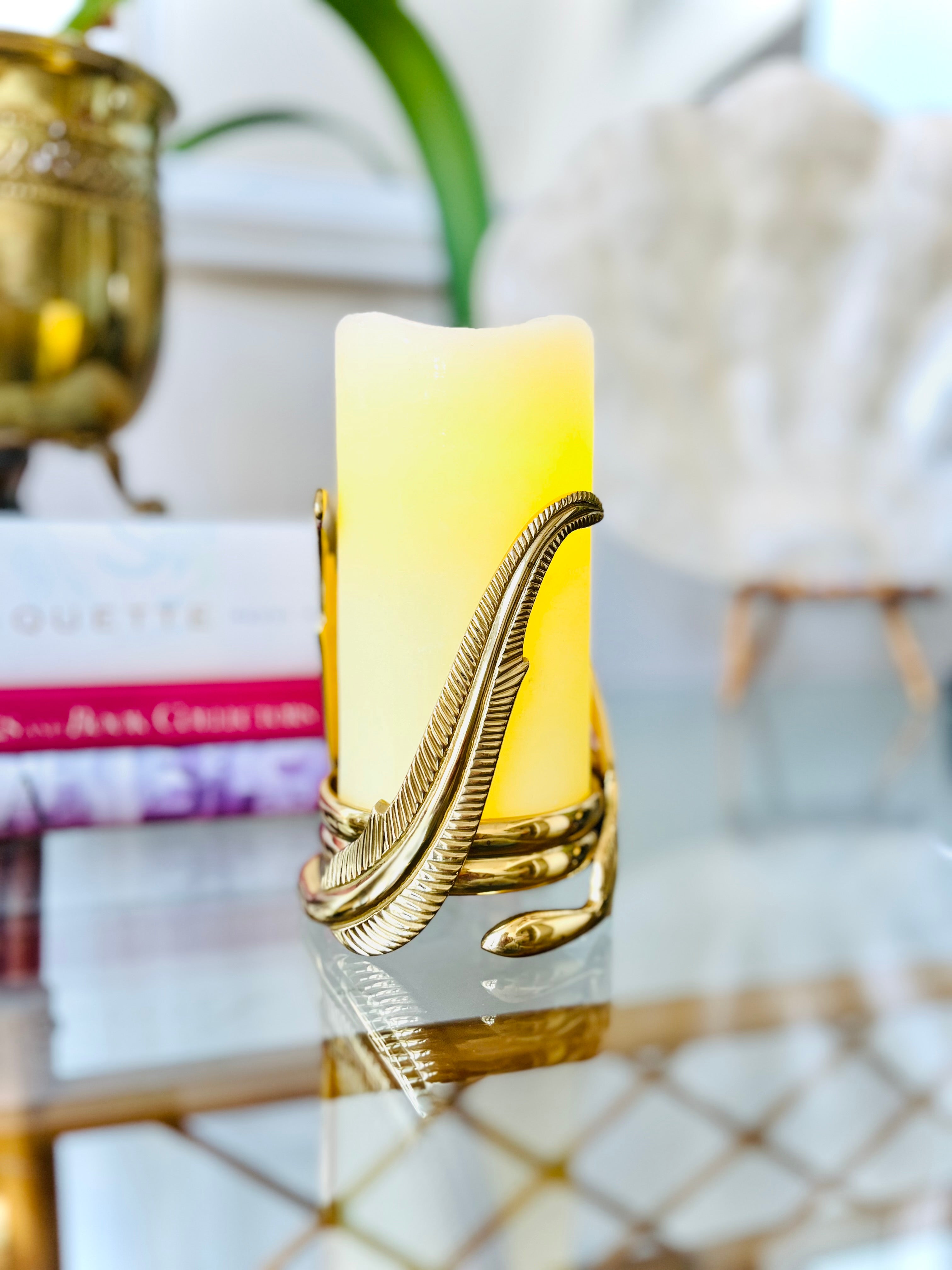 Brass candle holder