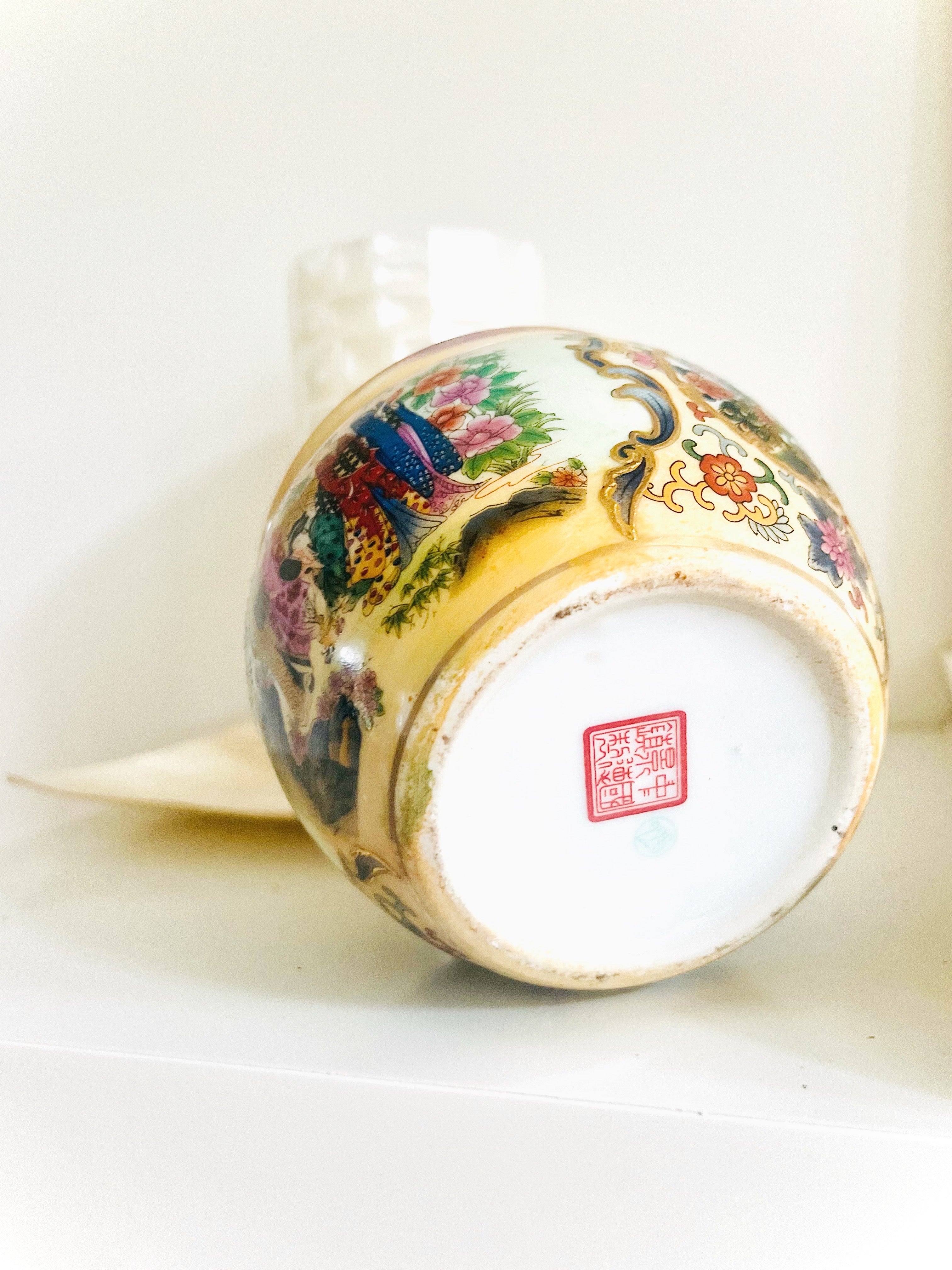 Petite chinoiserie fishbowl planter