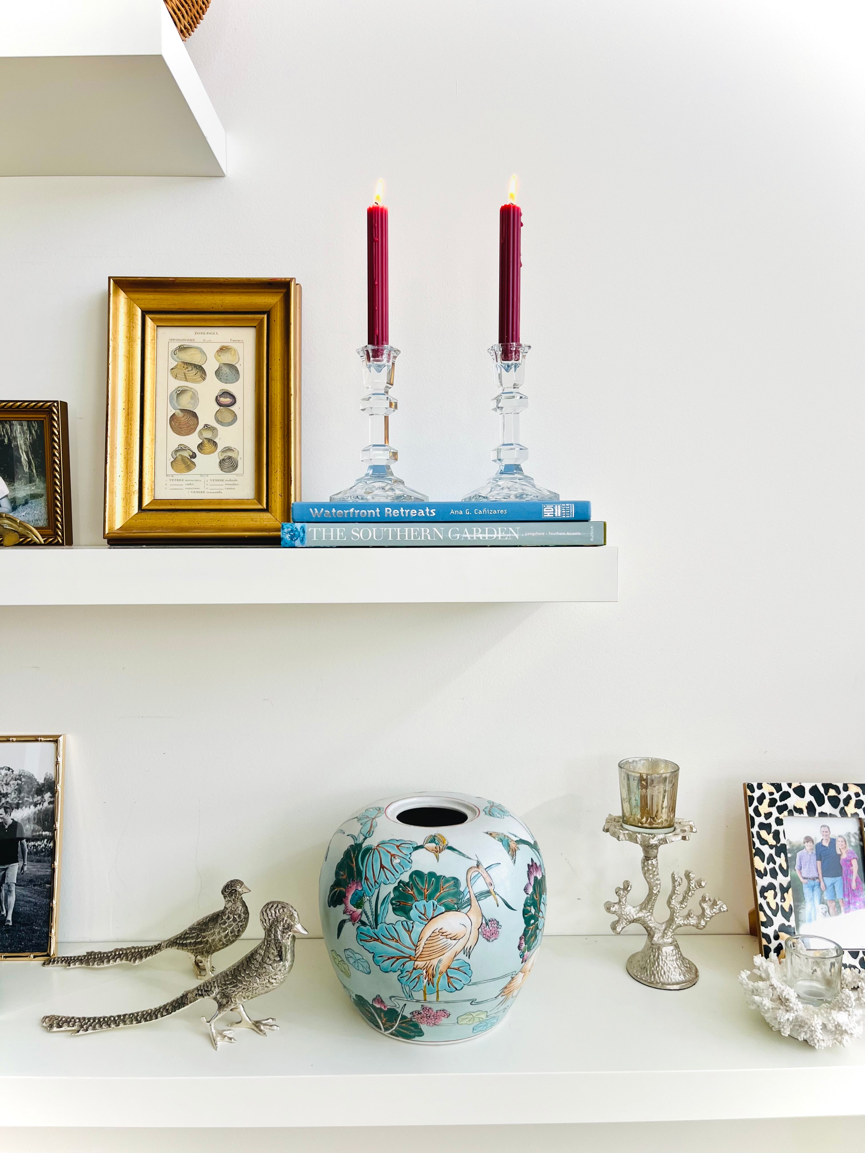 Crystal candlestick holders