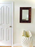 Antique burl mahogany mirror
