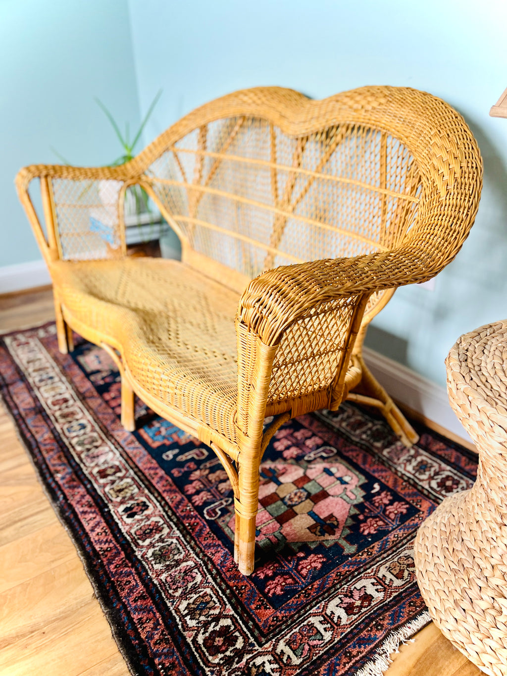 Wicker love seat