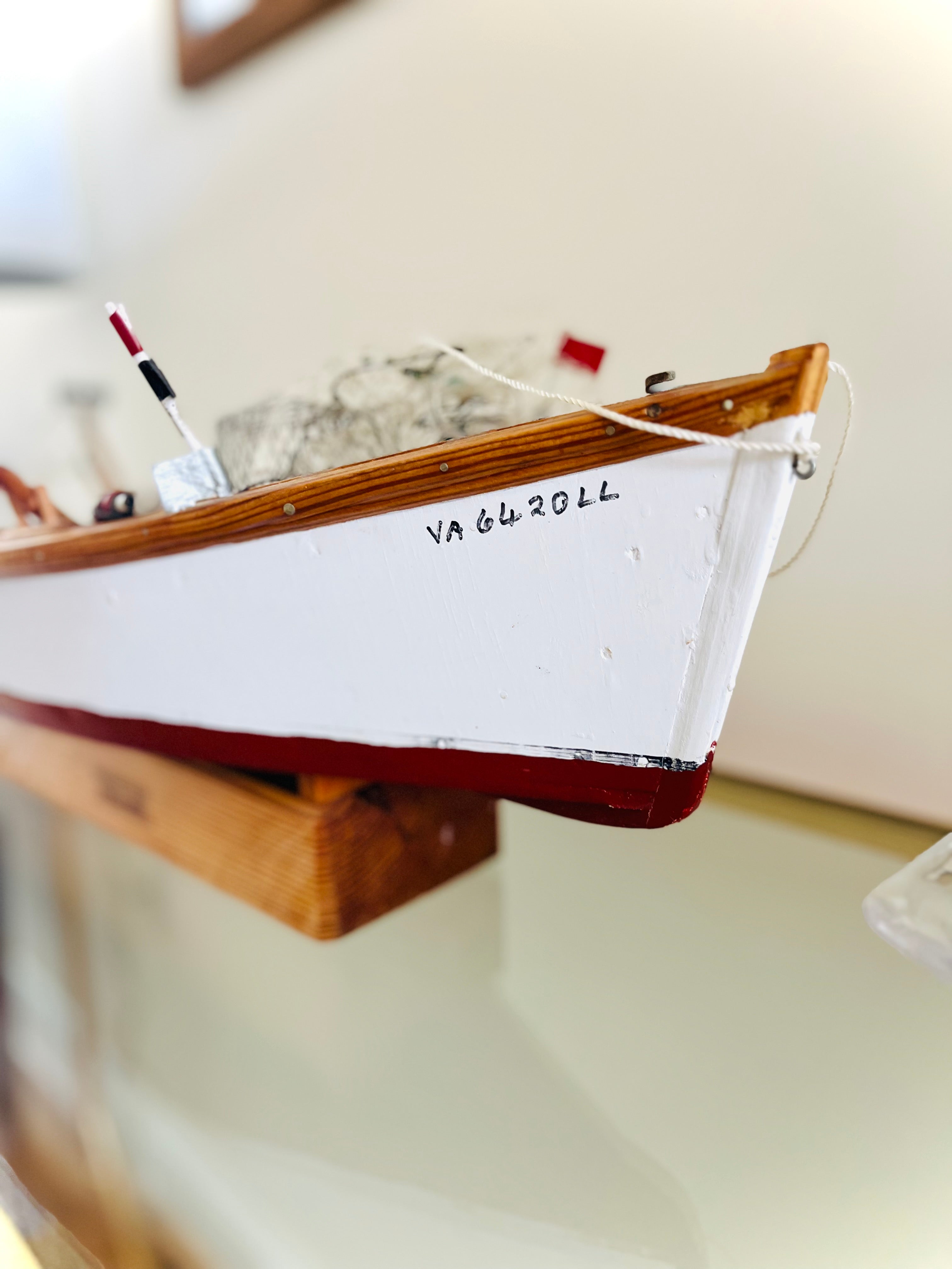 Mid-century wooden work boat