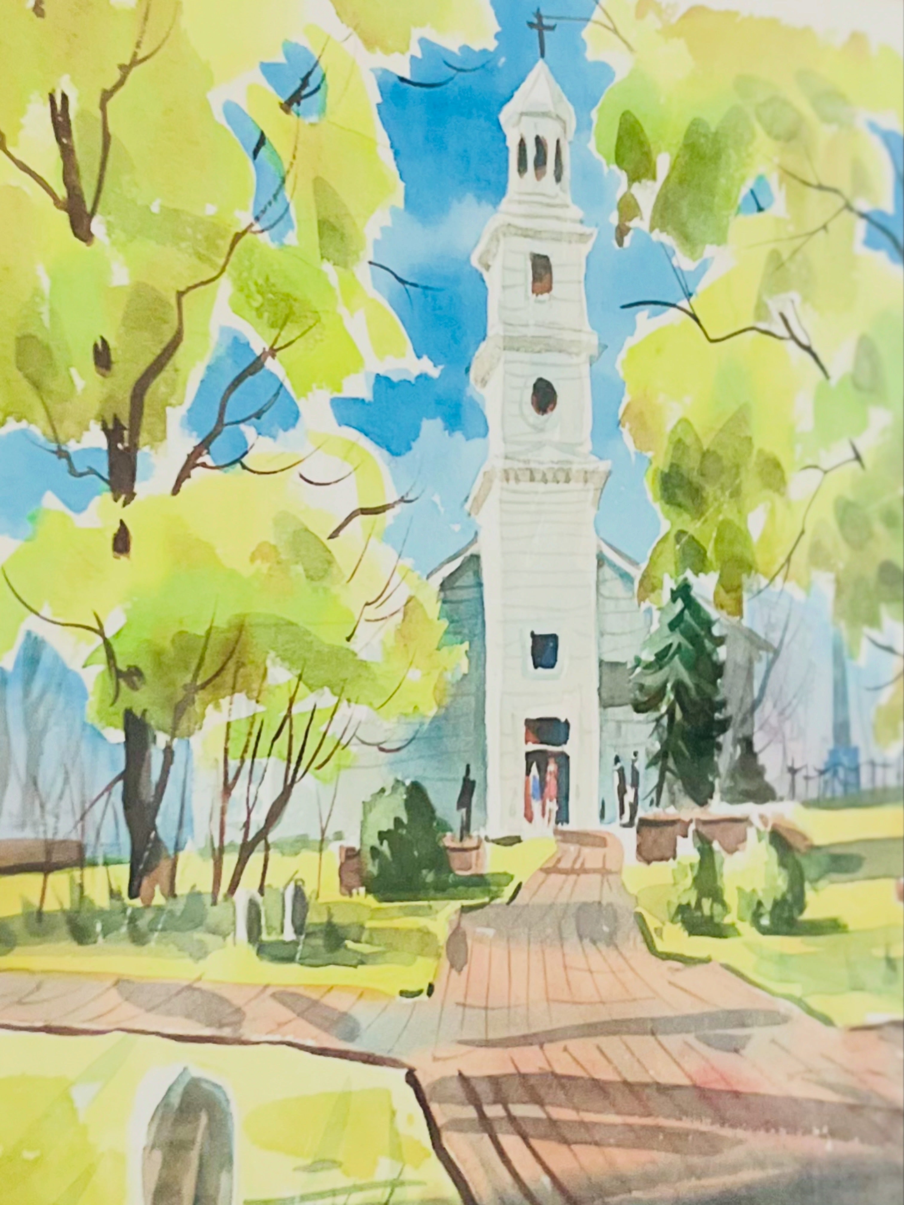 Historic St. John’s Church watercolor
