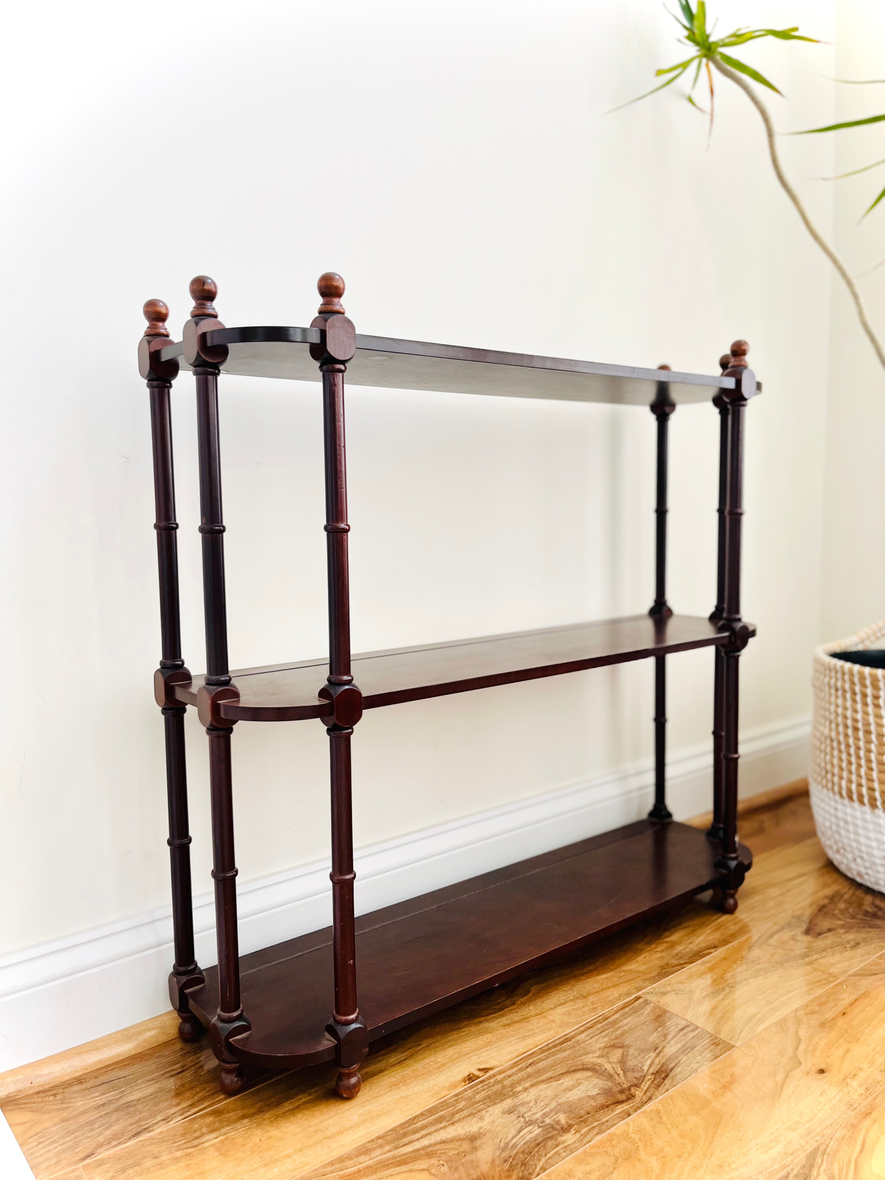 Wooden wall etagere