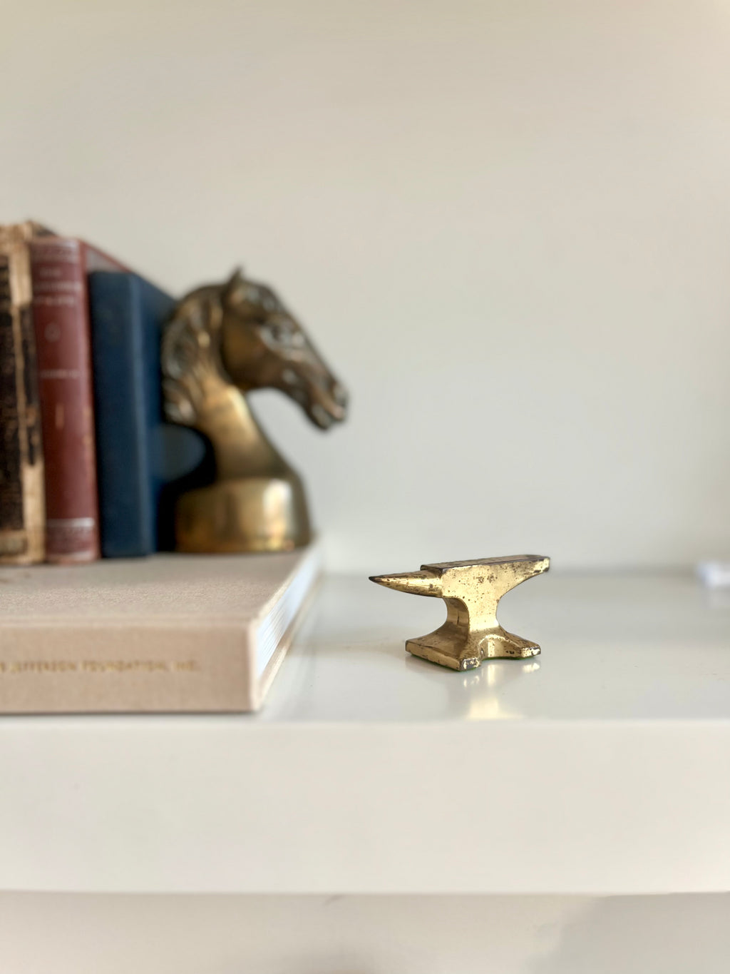 Brass anvil paperweight