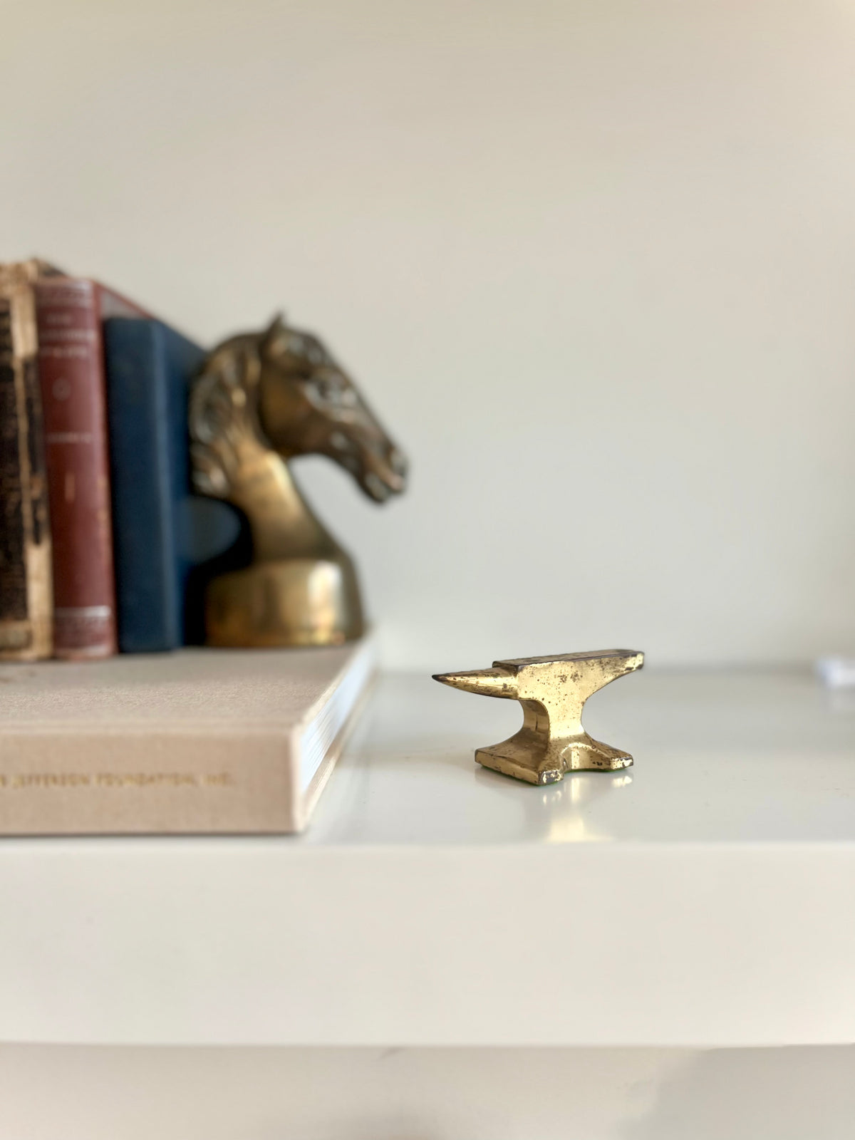 Brass anvil paperweight