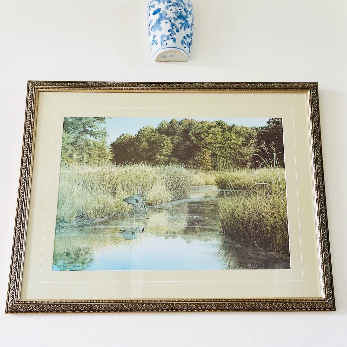 Great Blue Heron framed print