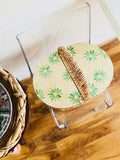 Mother of pearl mosaic seagrass basket