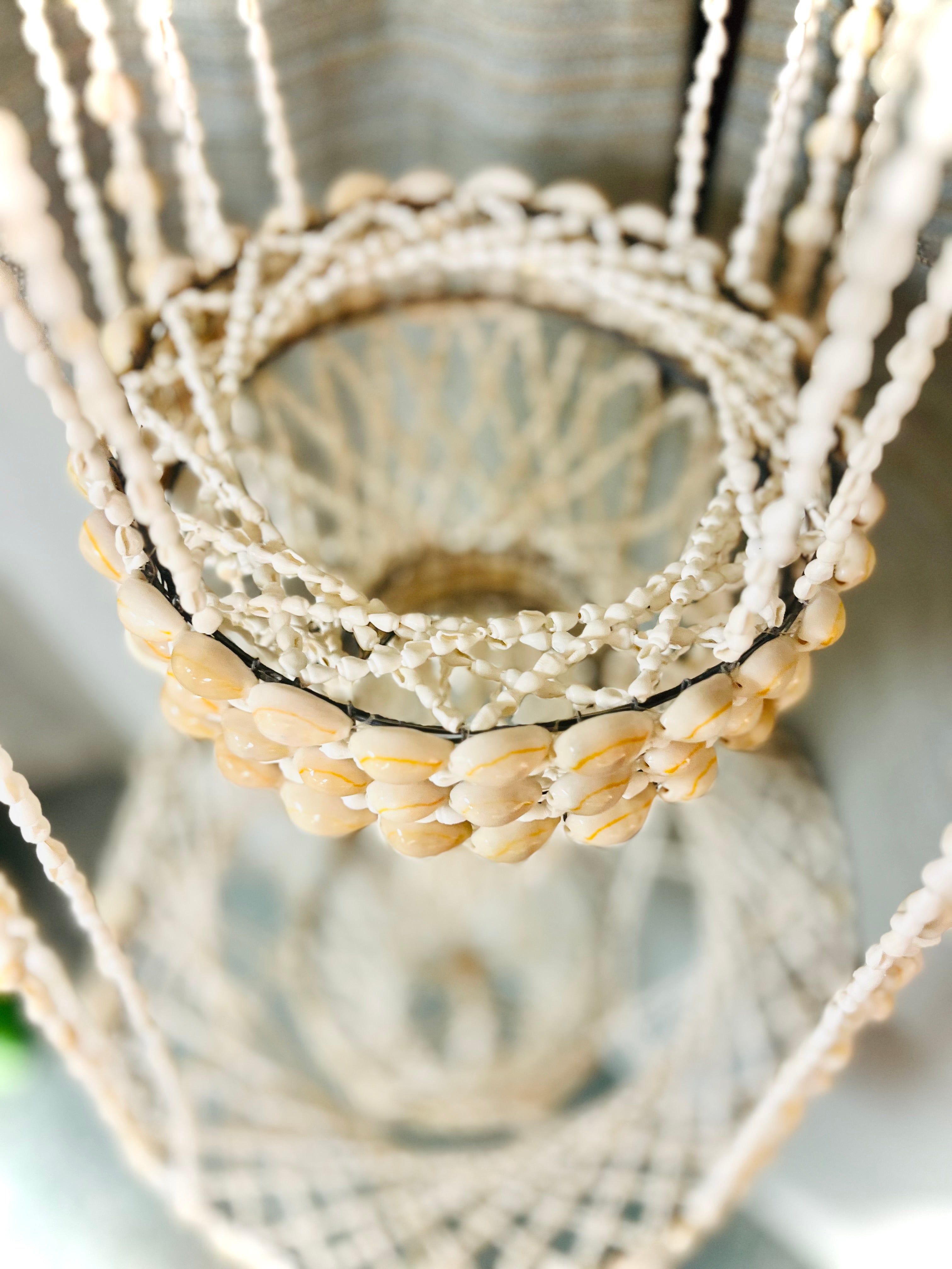 Macrame seashell plant hanger