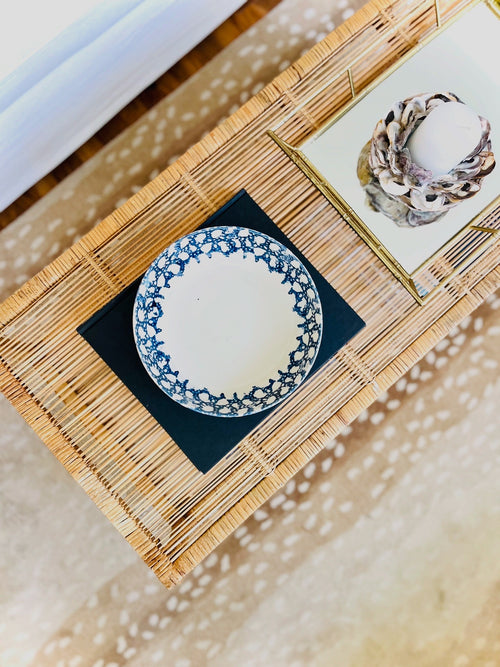 Blue & white 9” sponge bowl