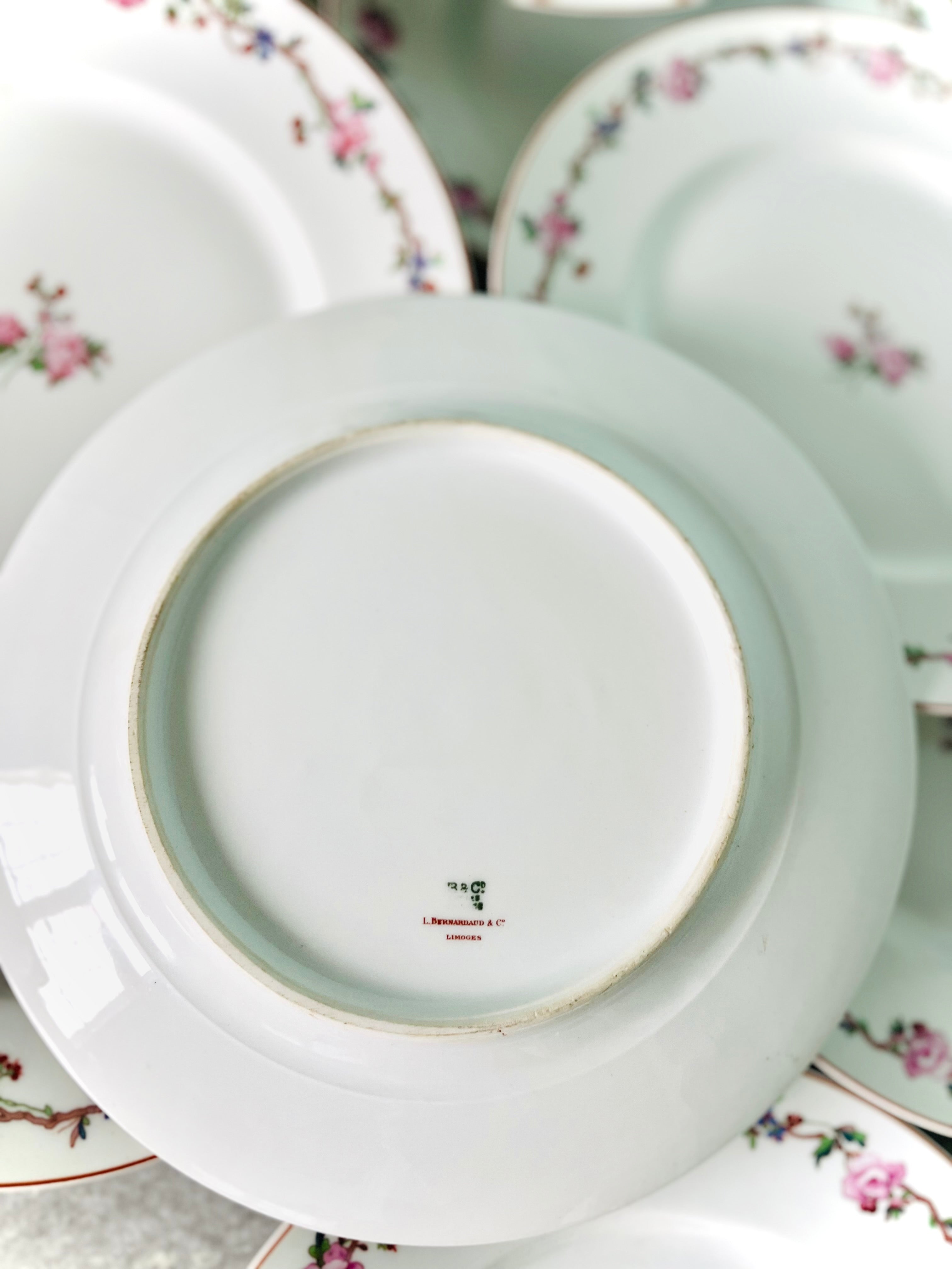Limoges floral plates