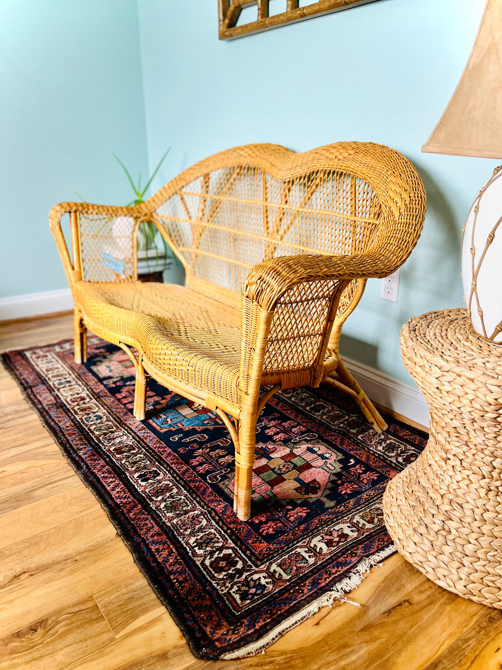Wicker love seat