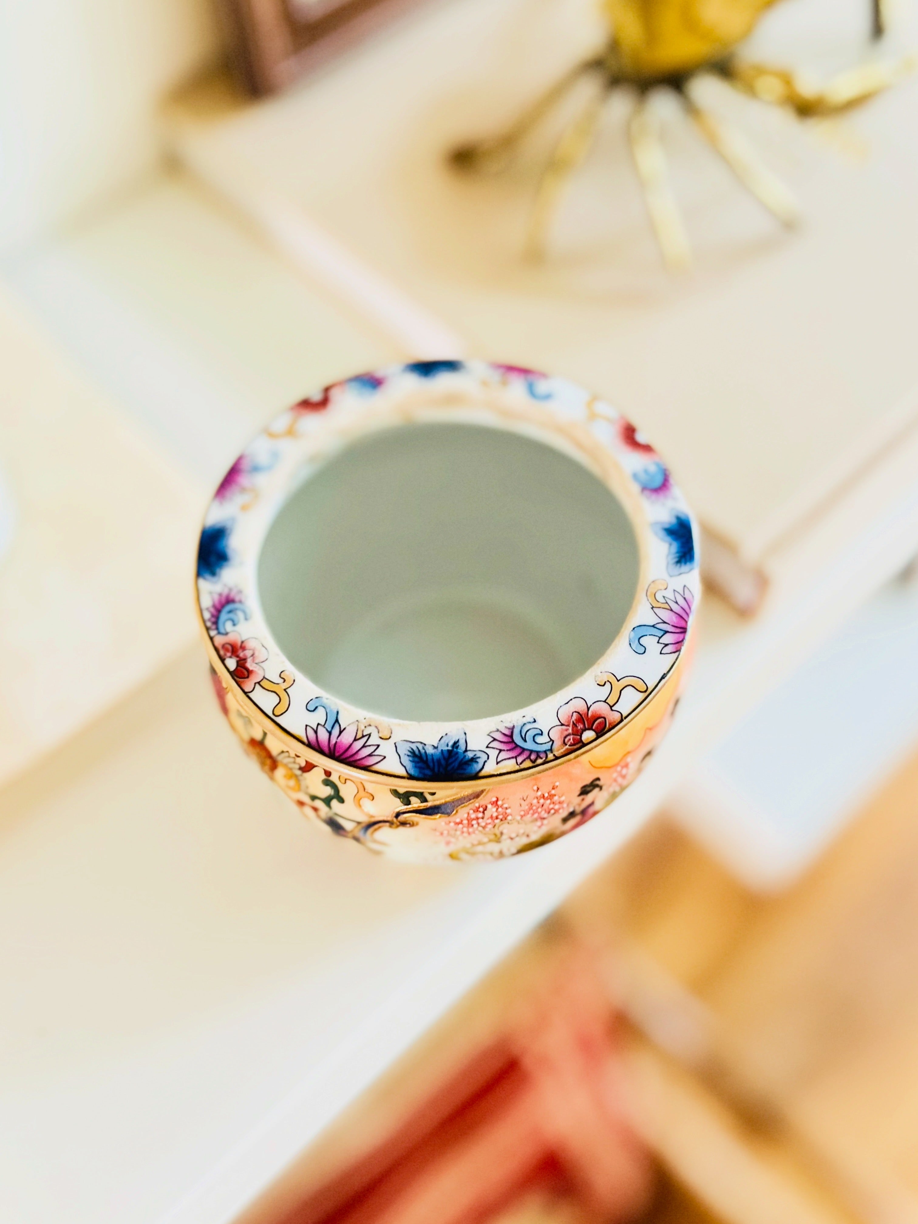Petite chinoiserie fishbowl planter