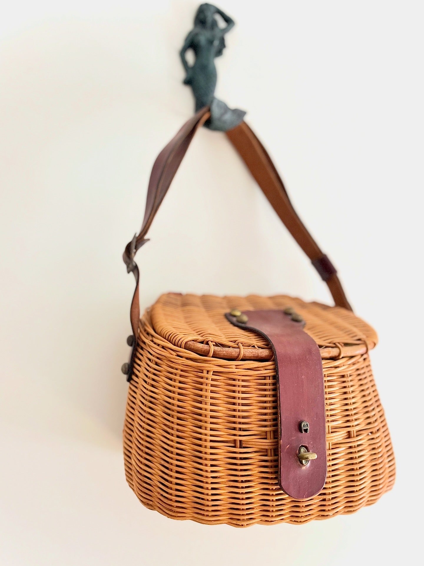 Etienne Aigner wicker fish creel