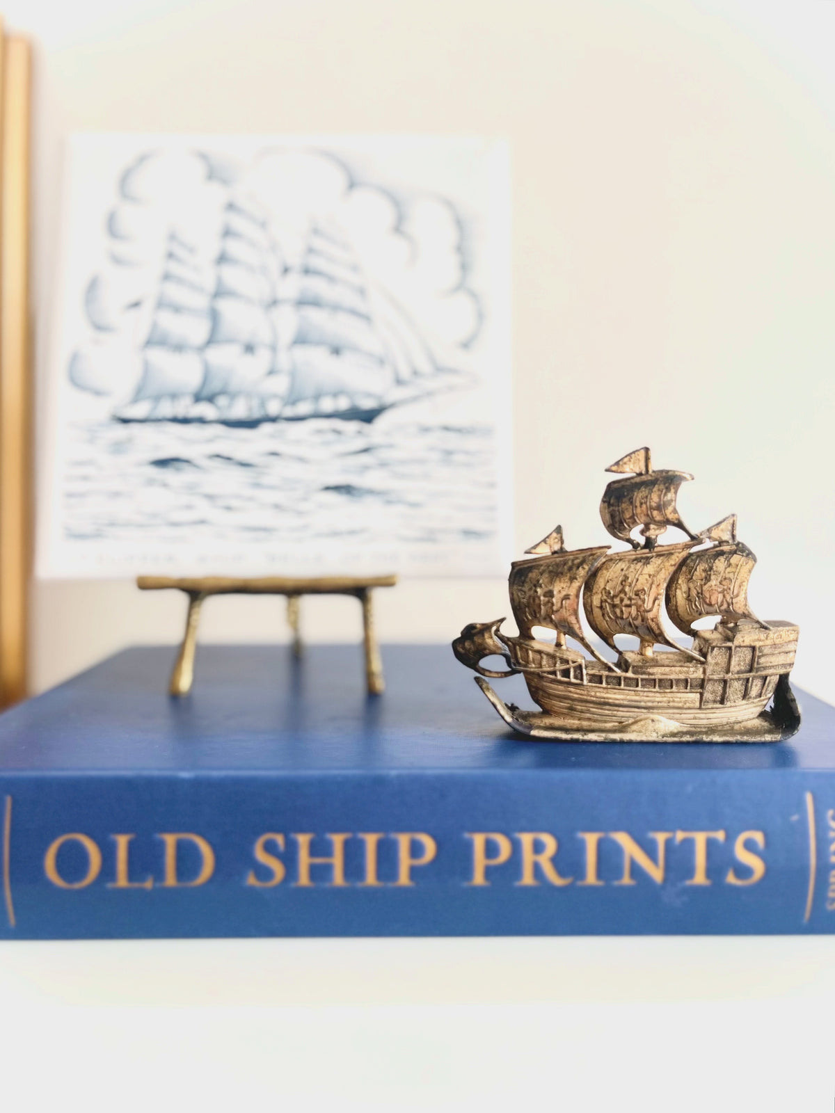 Galleon ship paperweight