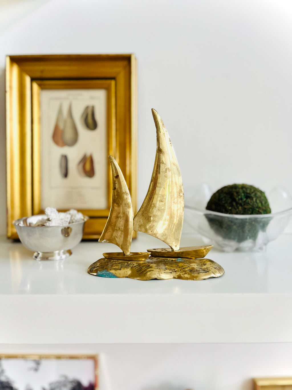 Brass sailboats