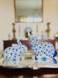 Blue & white porcelain bunny (large)