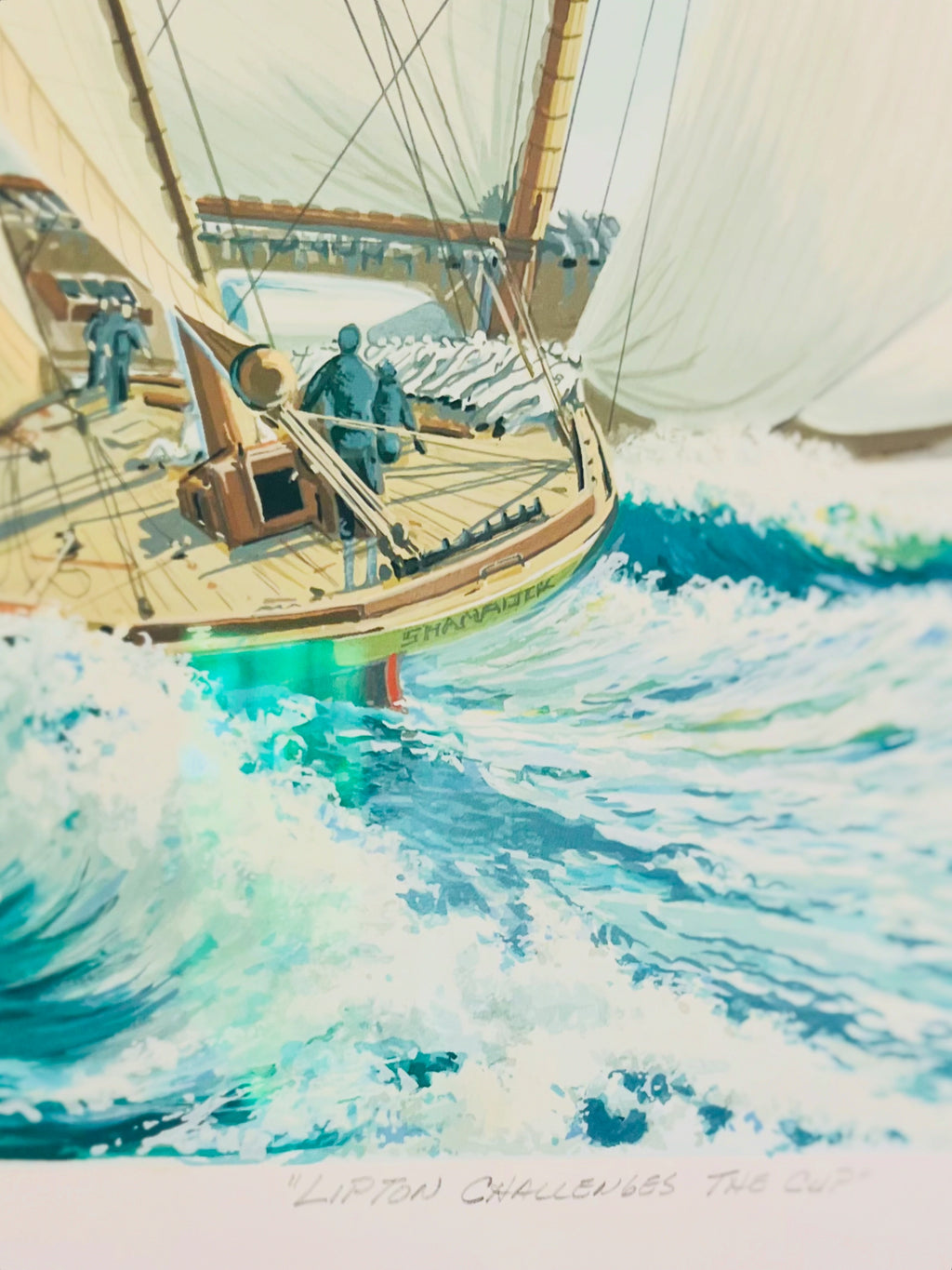Lipton Challenges The Cup print by Pete Peterson