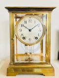 Seth Thomas brass & glass clock