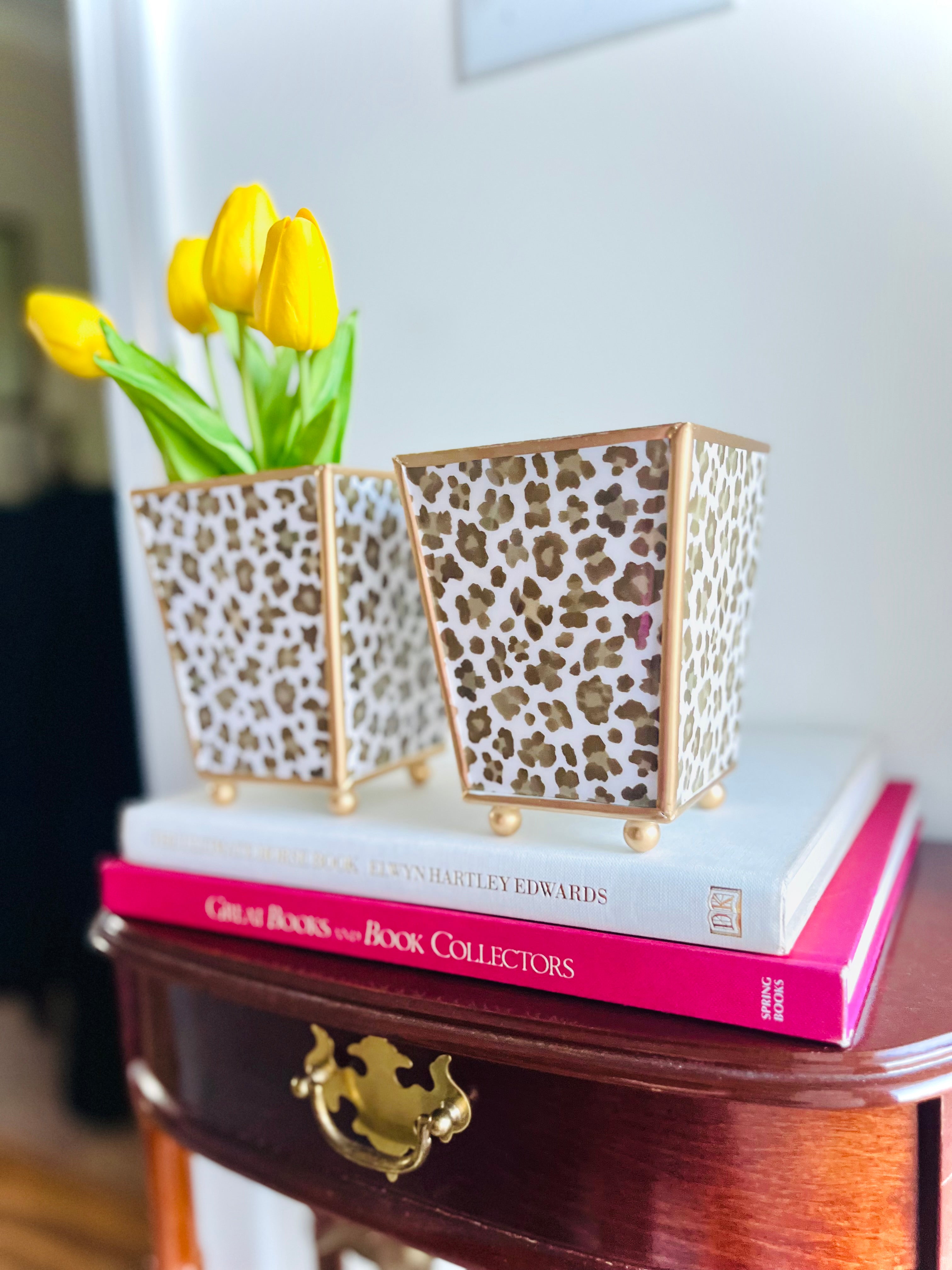 Leopard catchpot planters