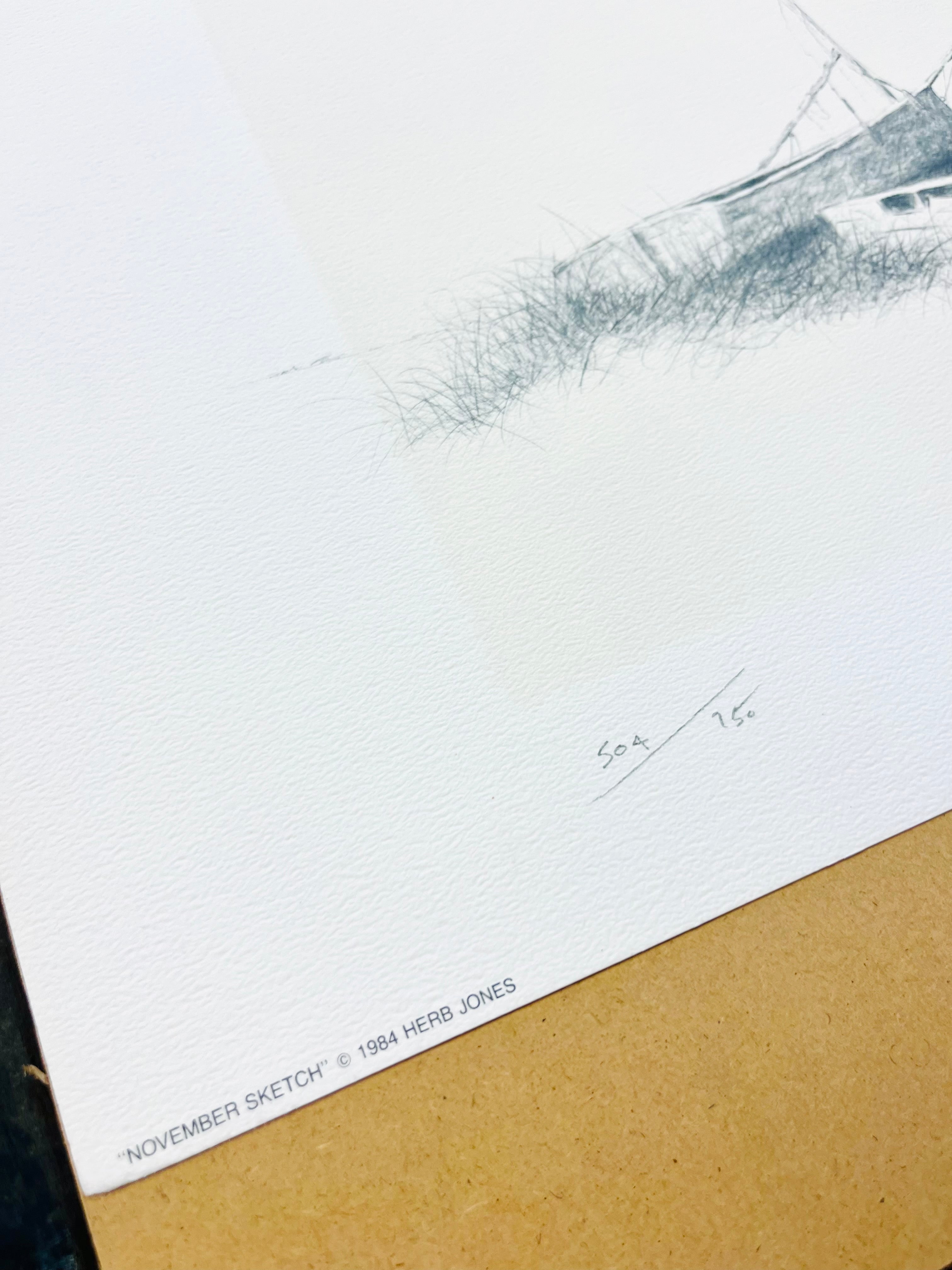 Herb Jones framed sketch