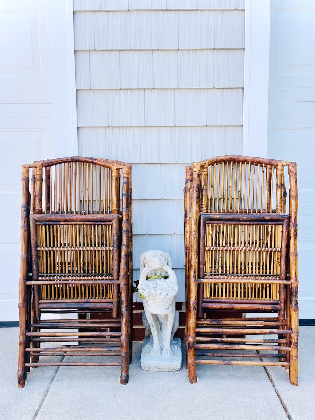 Bamboo folding chairs (2)