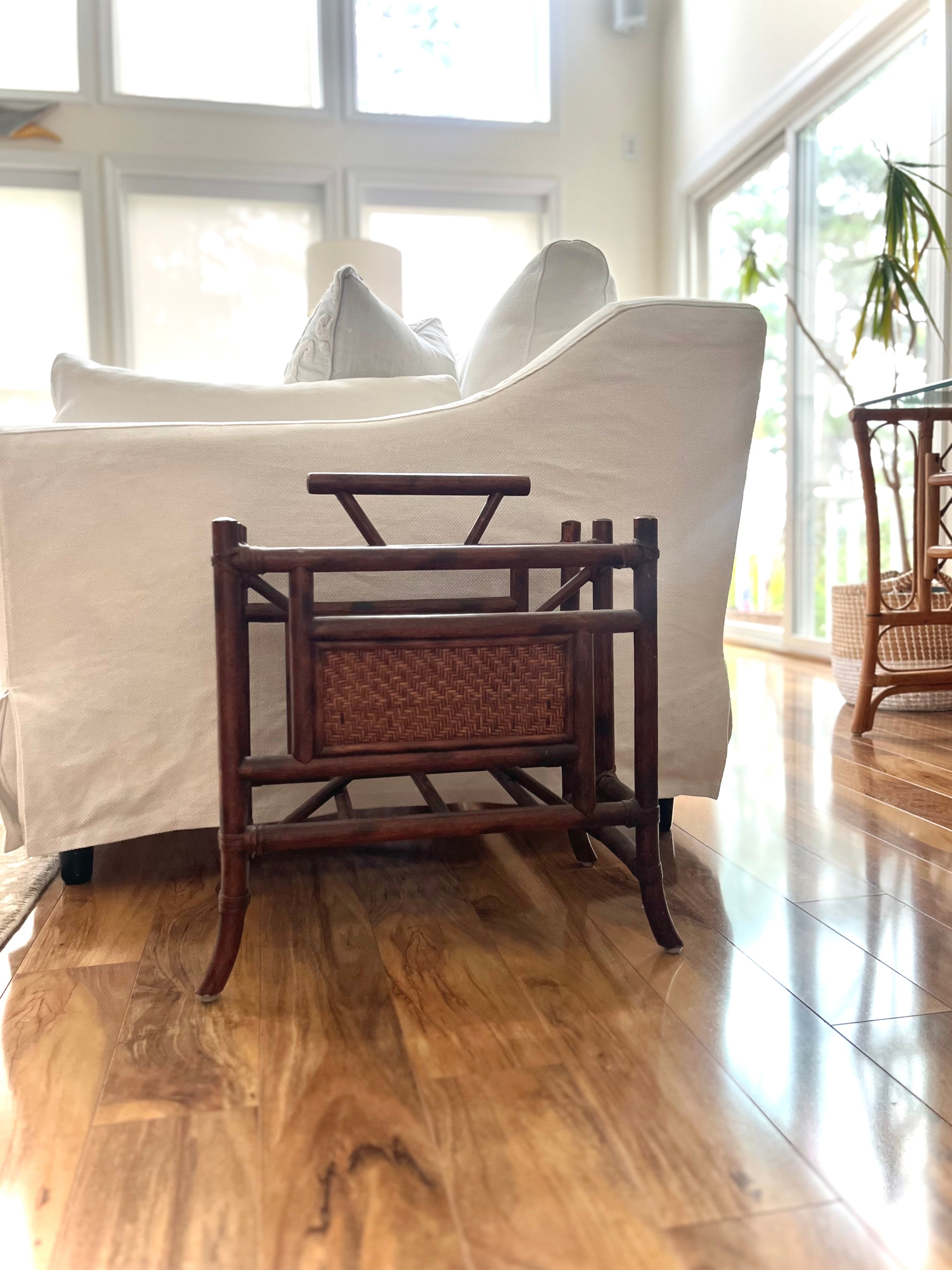 Bamboo magazine holder
