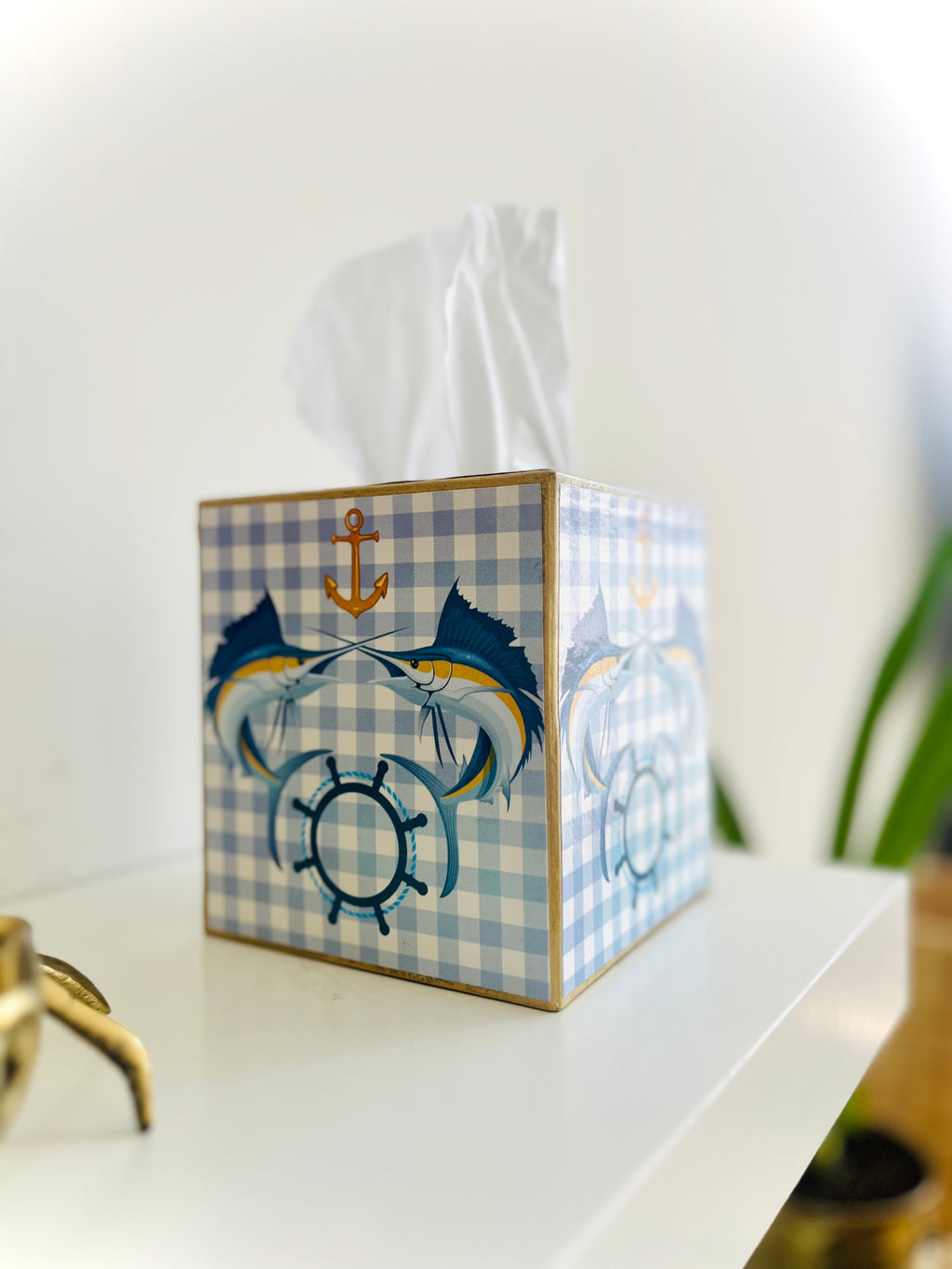 Tissue box cover (nautical)