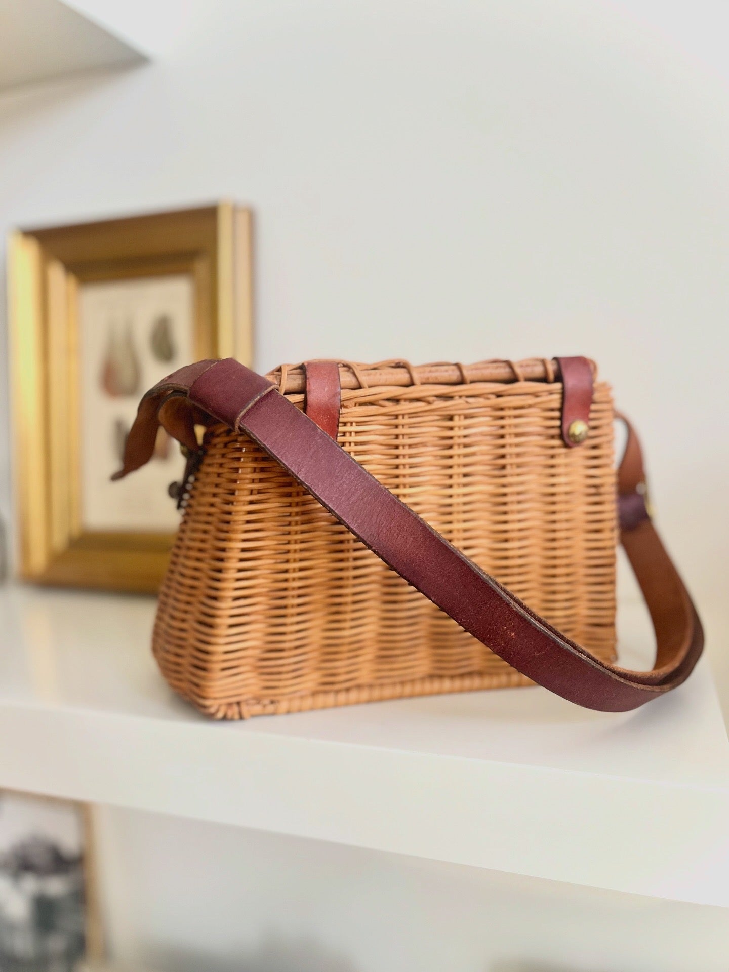 Etienne Aigner wicker fish creel