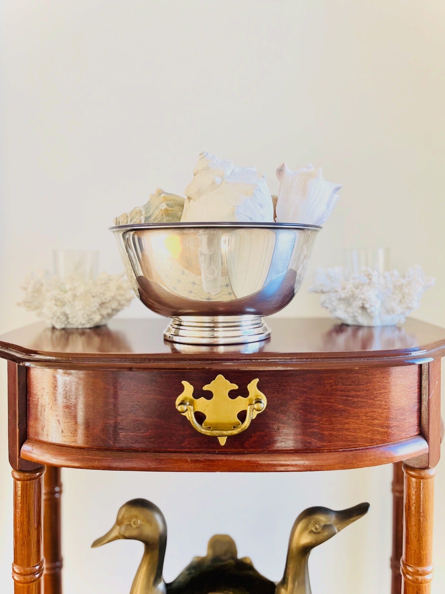 Silverplate bowl with liner