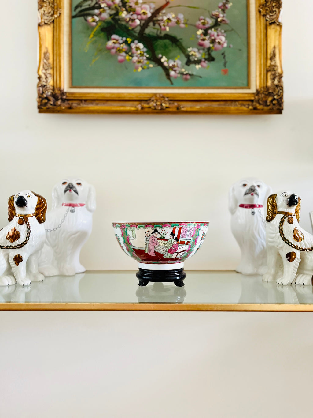 Rose Medallion 10” wide bowl