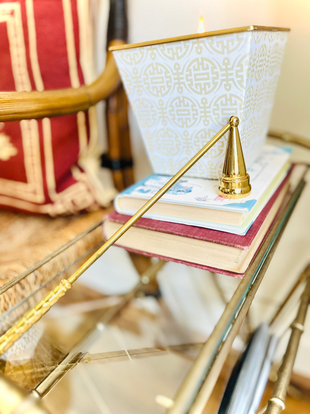 Brass candle snuffer